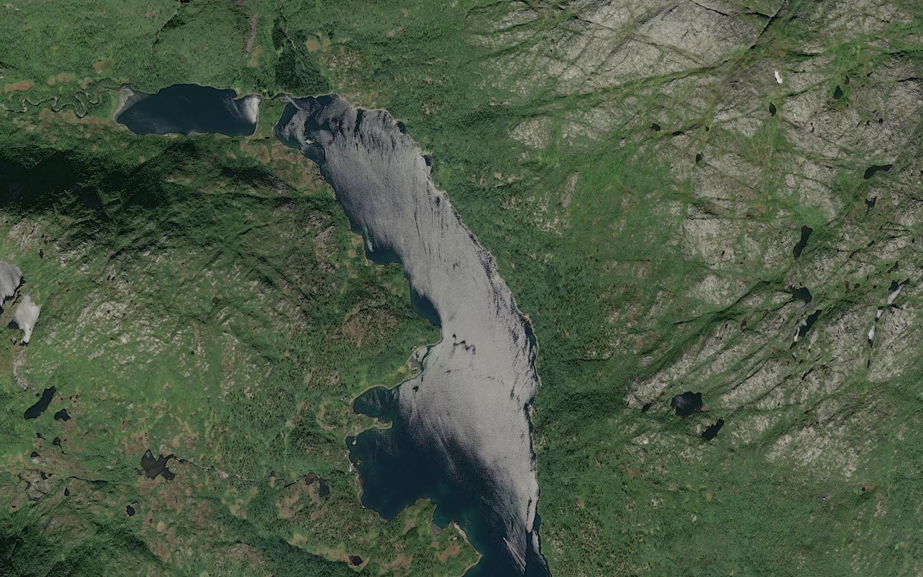 Satellite map of the Erikstadfjorden