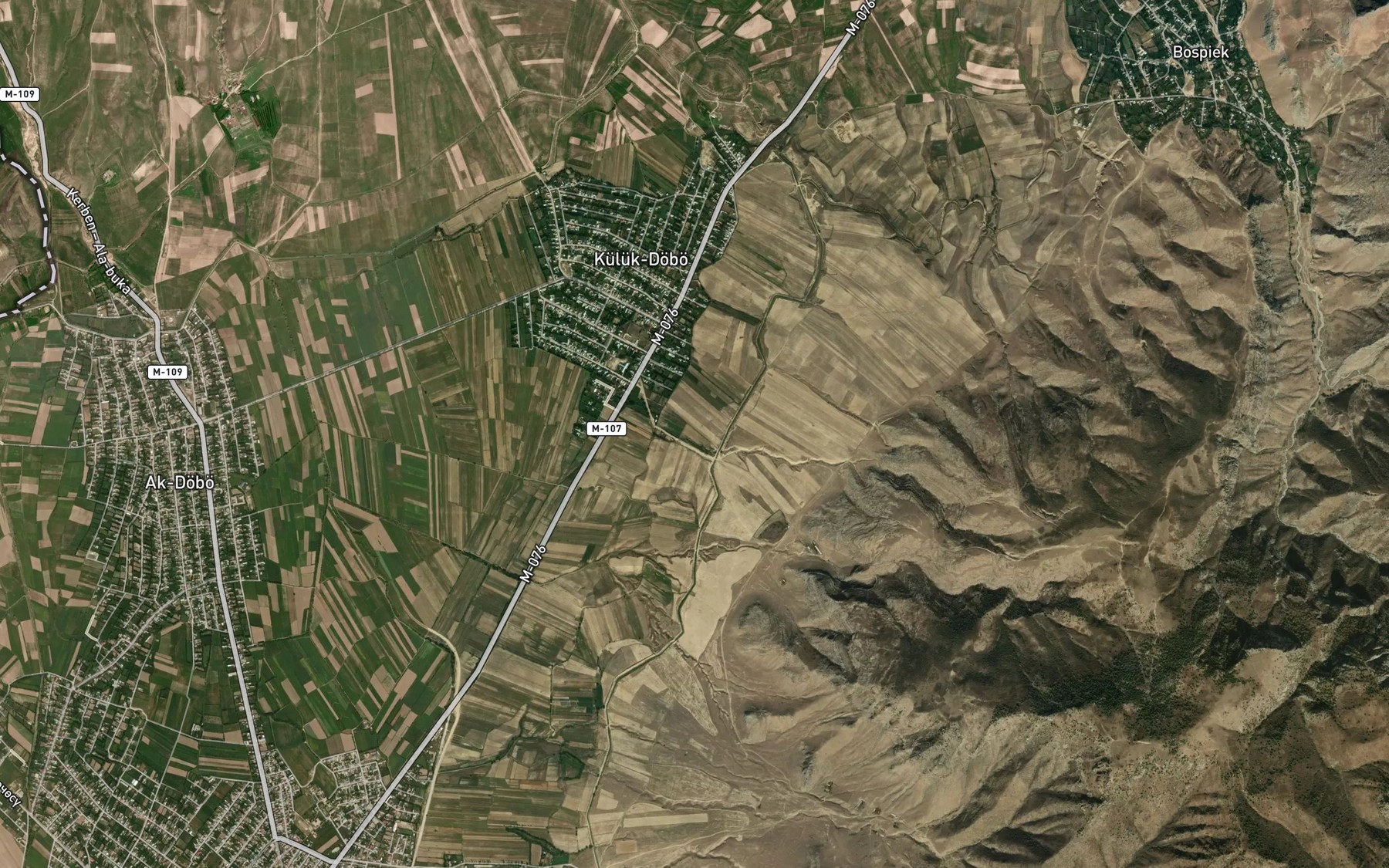 Satellite map of the Vodokhranilishche Kamysh-Kel'