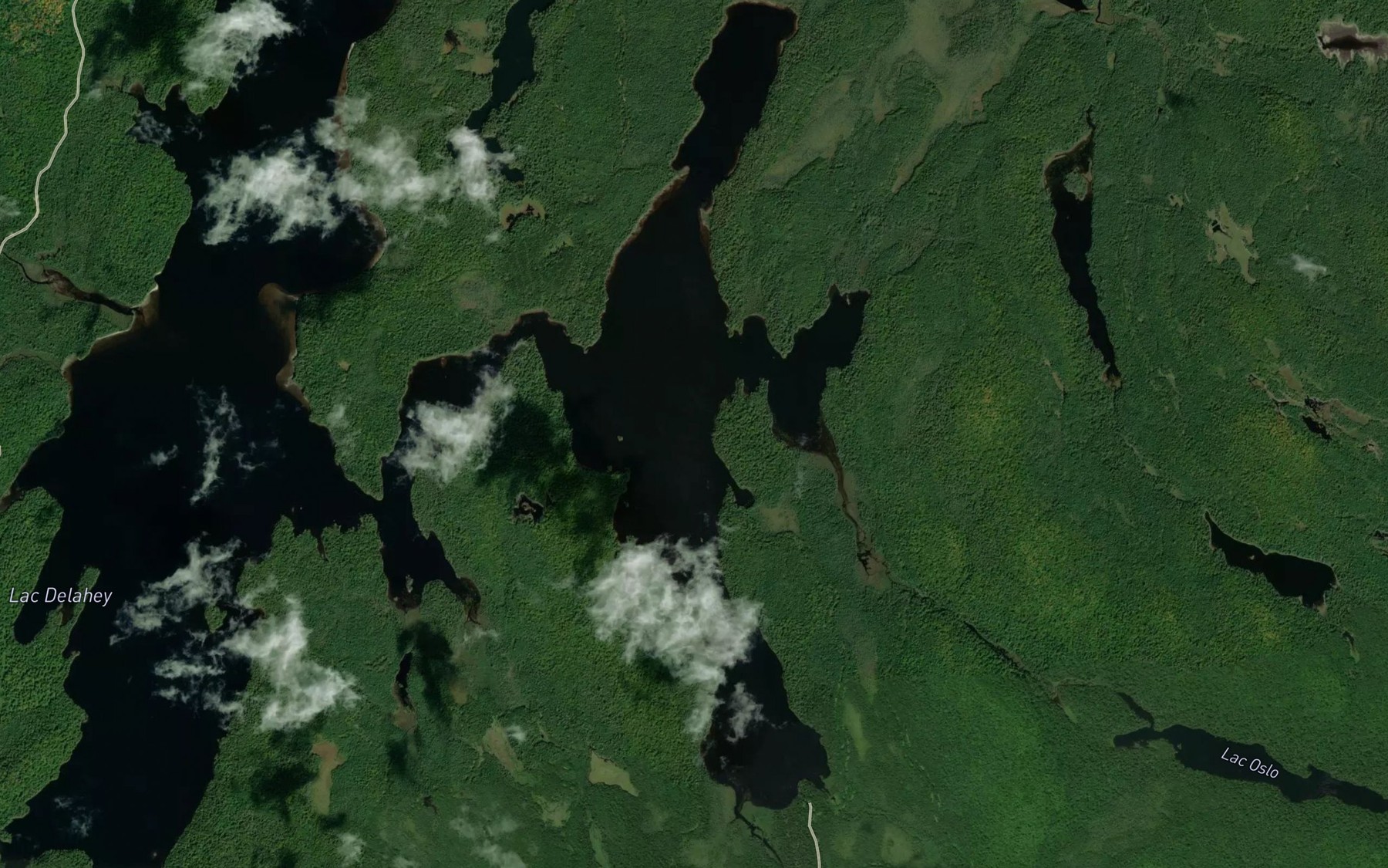 Satellite map of the Lac Putnam