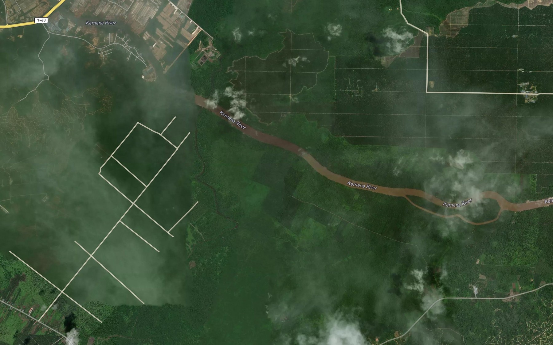 Satellite map of the Sungai Tediloi