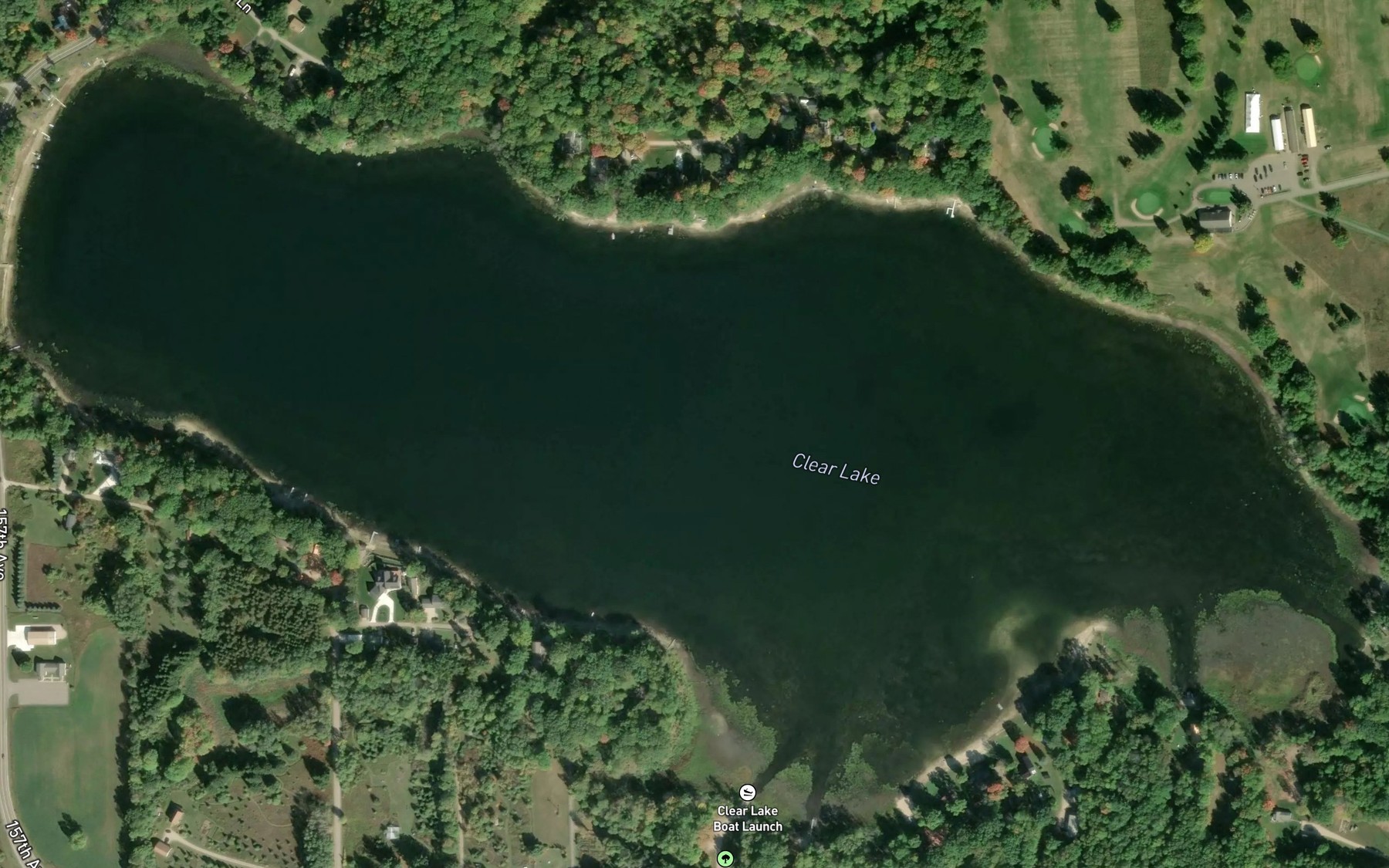Satellite map of the Clear Lake