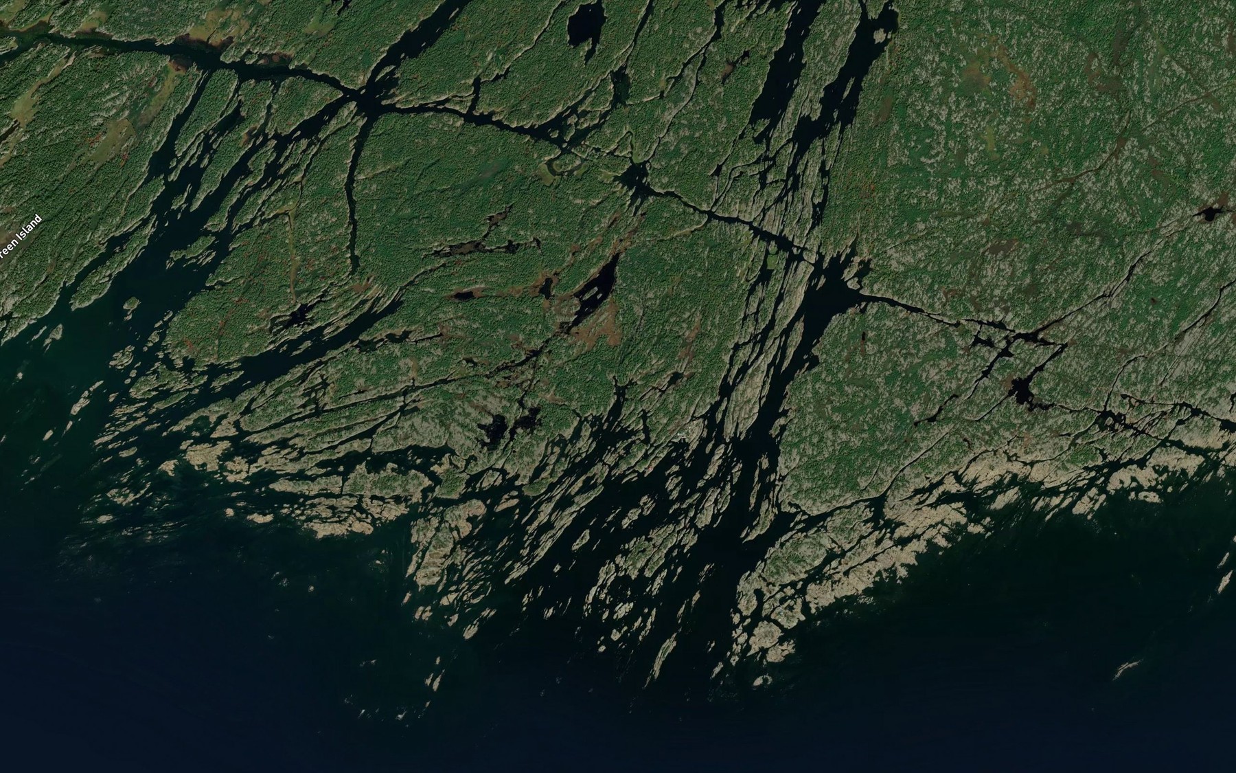 Satellite map of the Garbage Bay