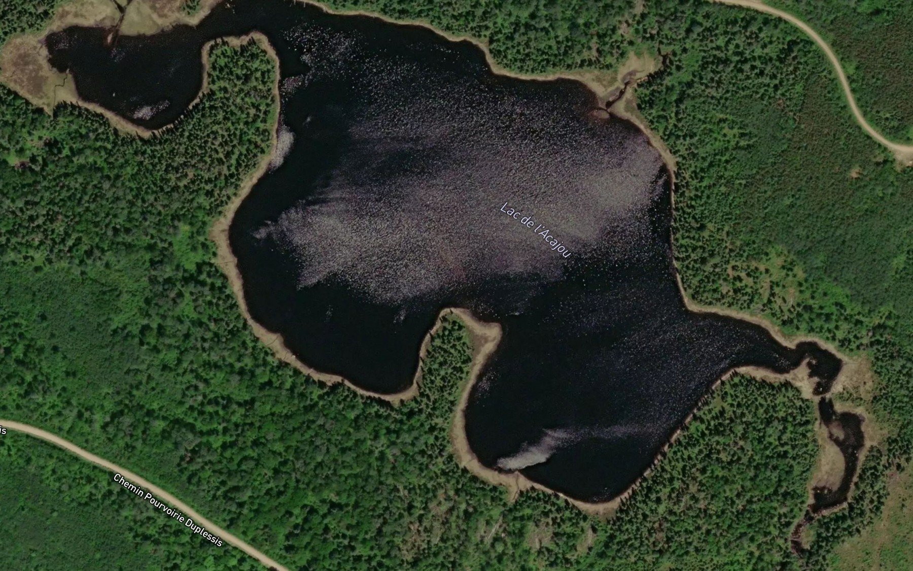 Satellite map of the Lac de l'Acajou