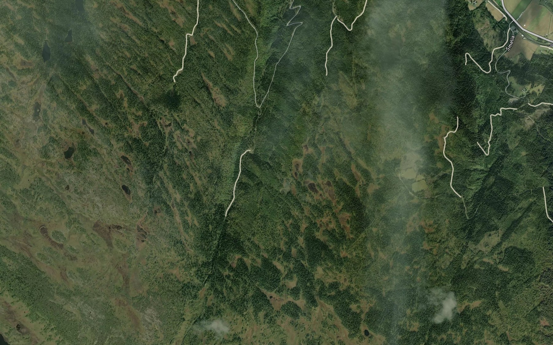 Satellite map of the Slettbekken