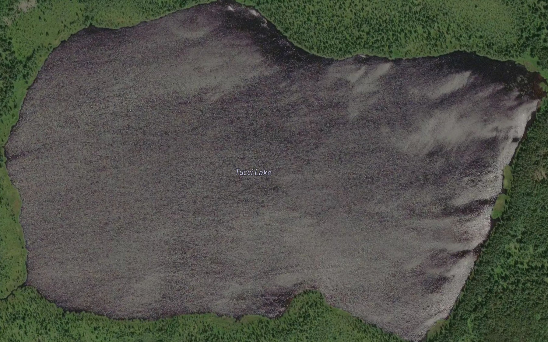 Satellite map of the Tucci Lake