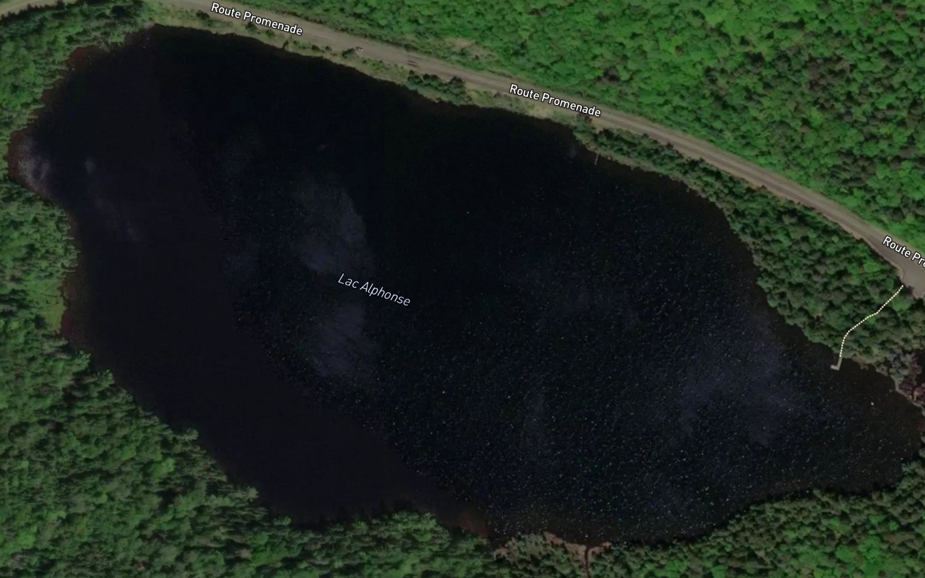 Satellite map of the Lac Alphonse
