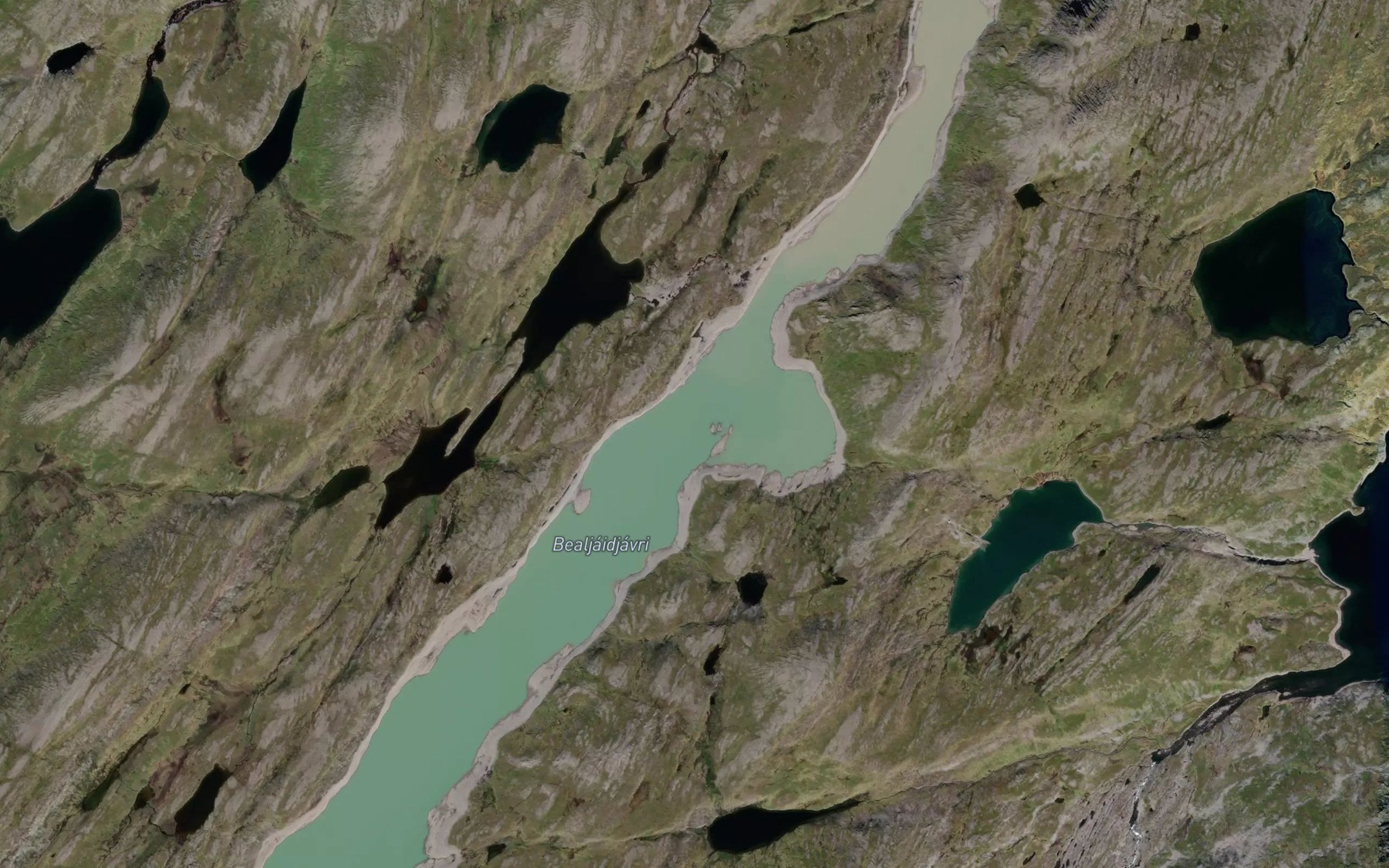 Satellite map of the Baelljaidjavri