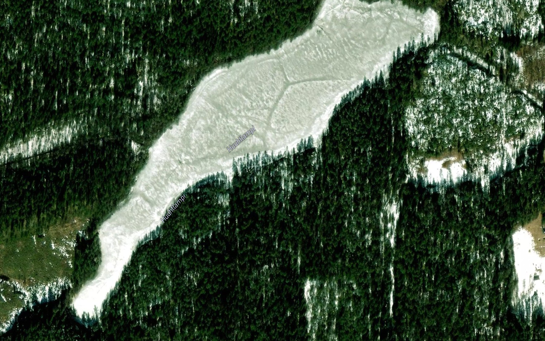 Satellite map of the Huuhtlampi