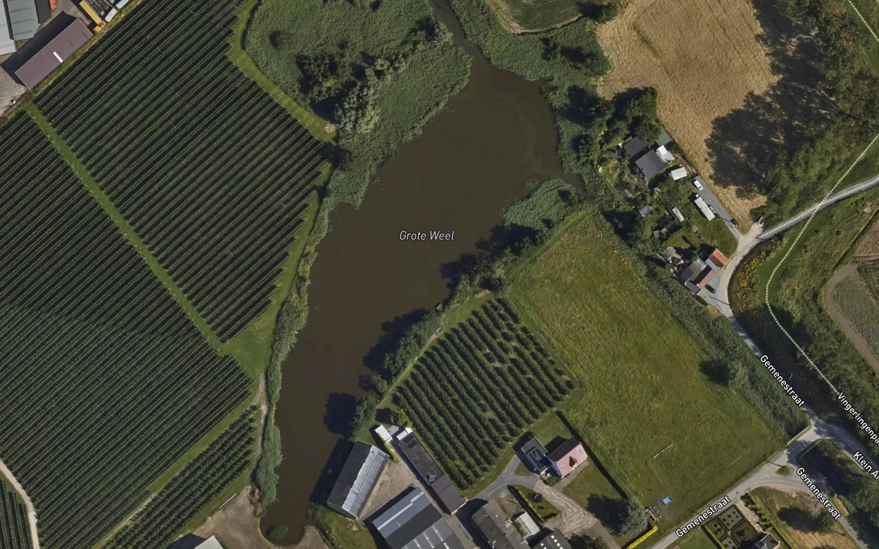 Satellite map of the Grote Weel