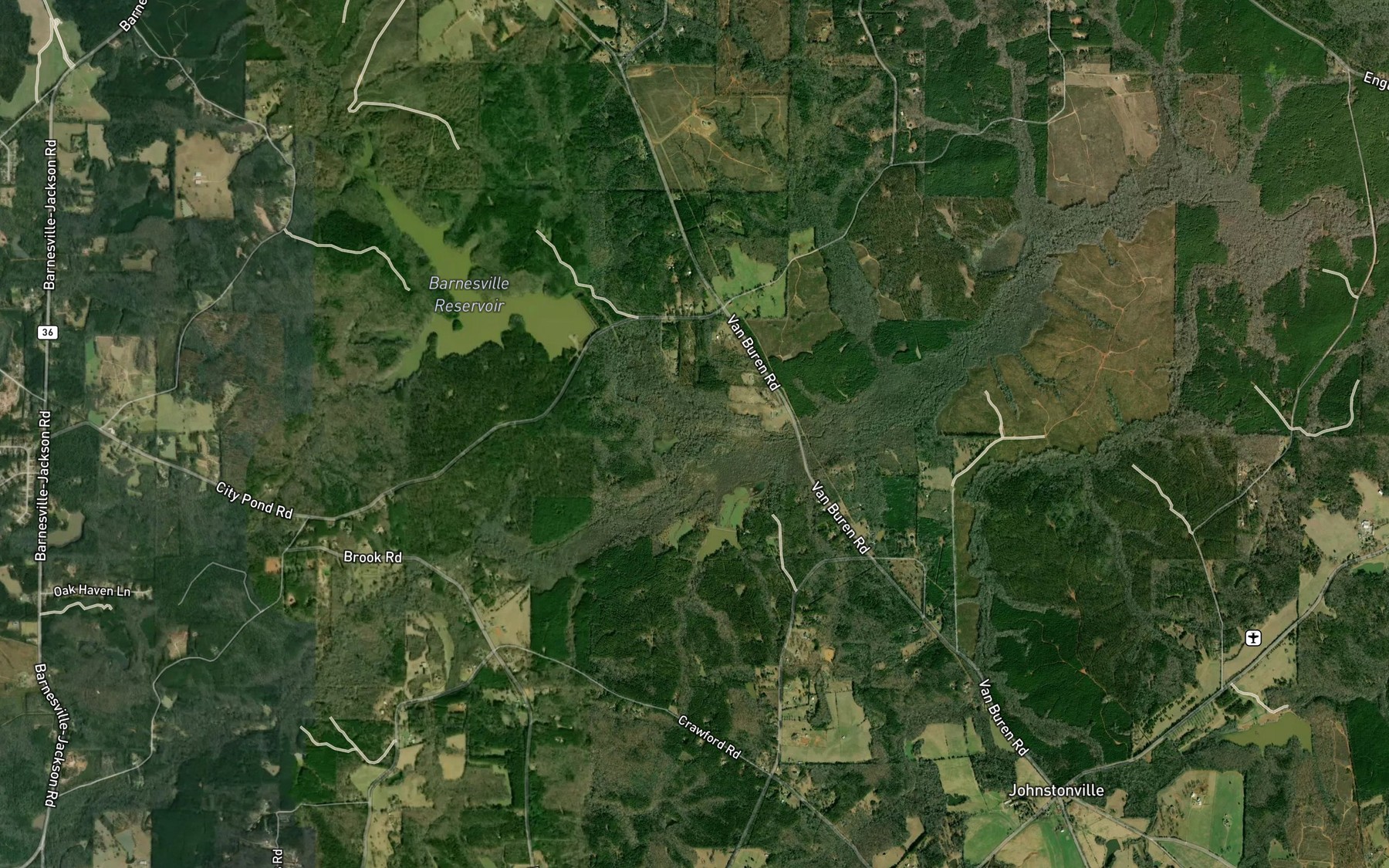 Satellite map of the Edie Creek