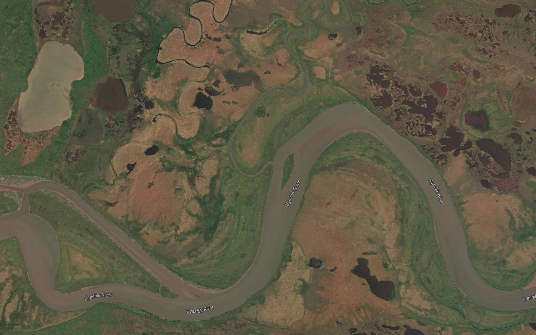 Satellite map of the Andrew Creek