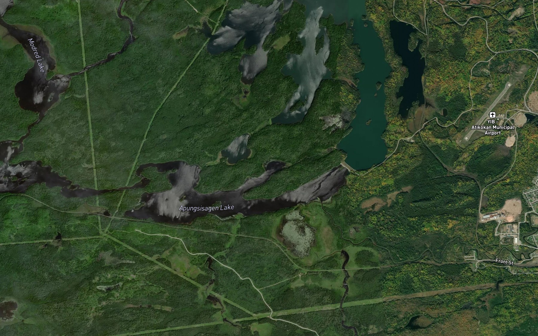 Satellite map of the Bagshot Bay