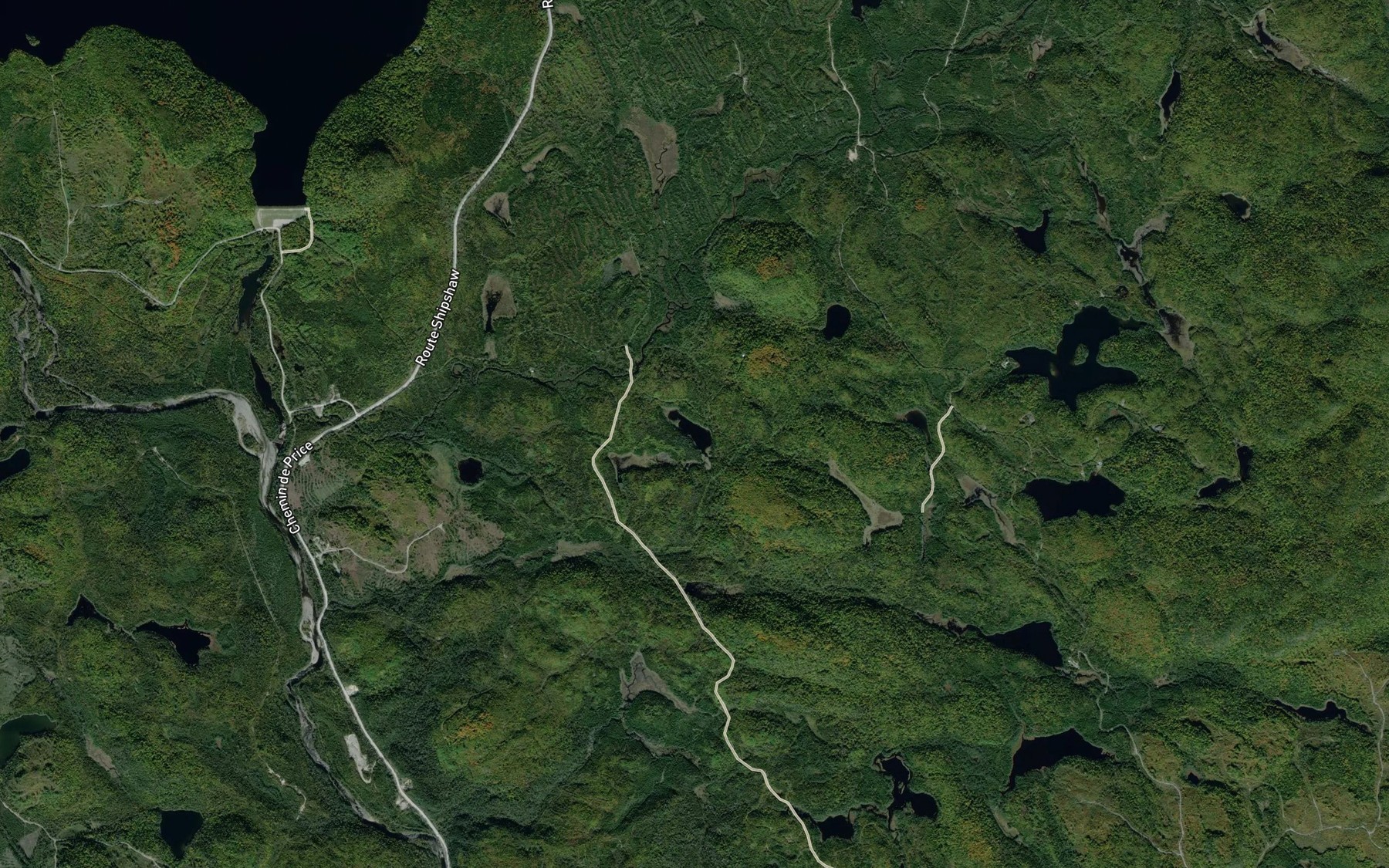 Satellite map of the Lac Proxede