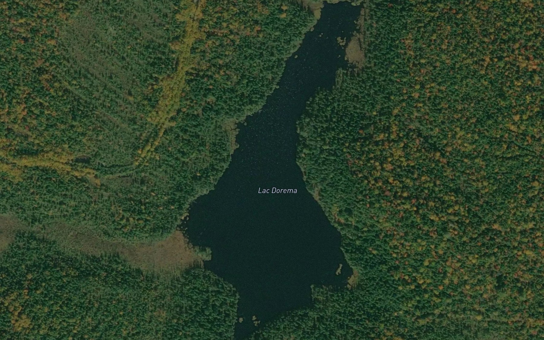 Satellite map of the Lac Dorema