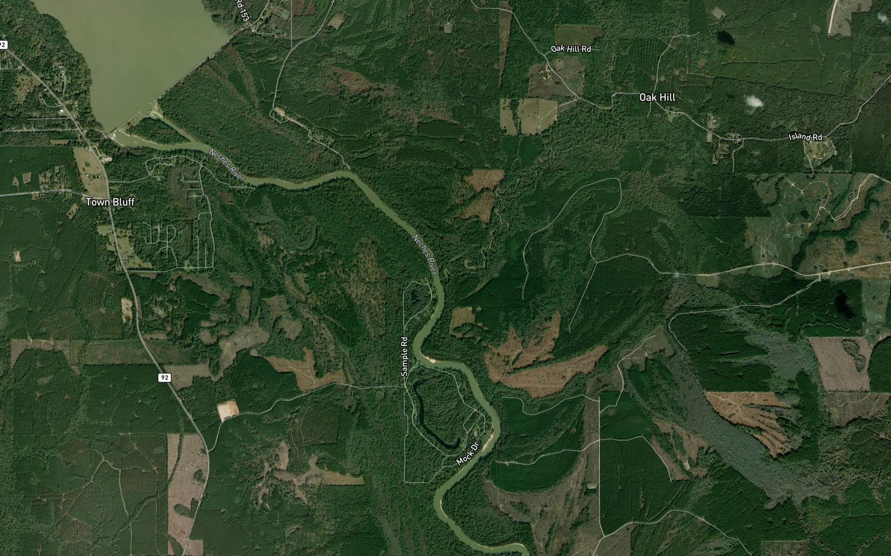 Satellite map of the Walnut Run