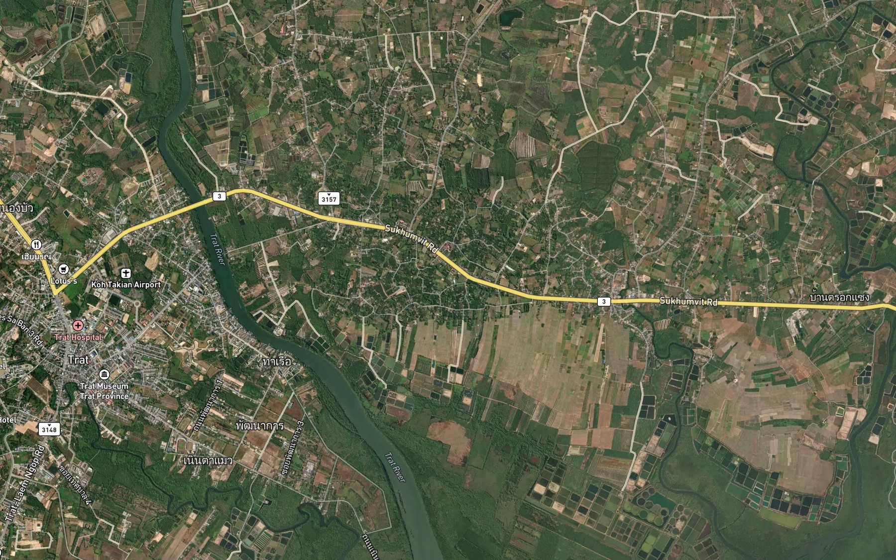 Satellite map of the Sa Nam San Chao