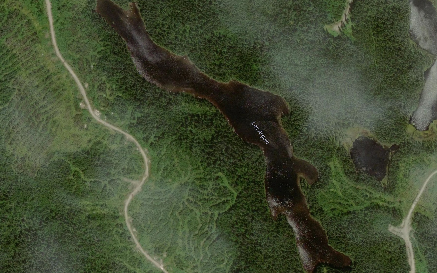 Satellite map of the Lac Arguin
