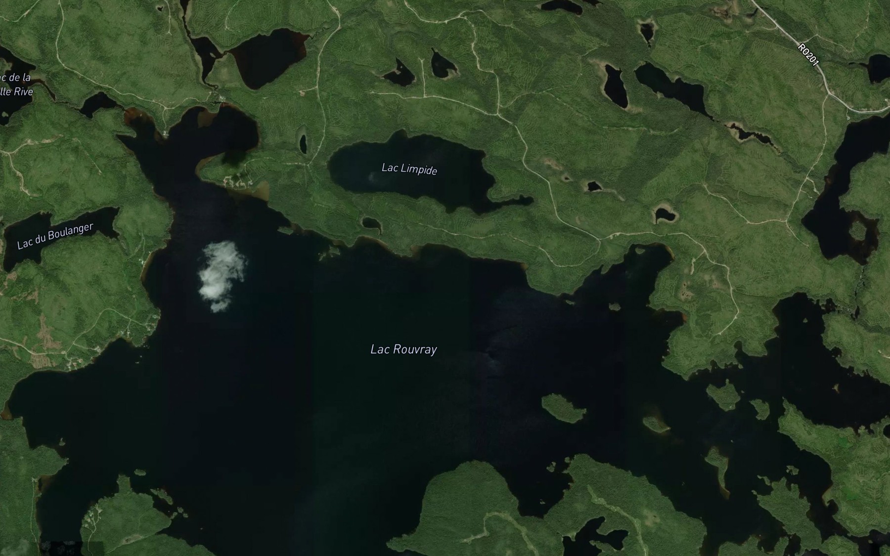 Satellite map of the Lac Rouvray
