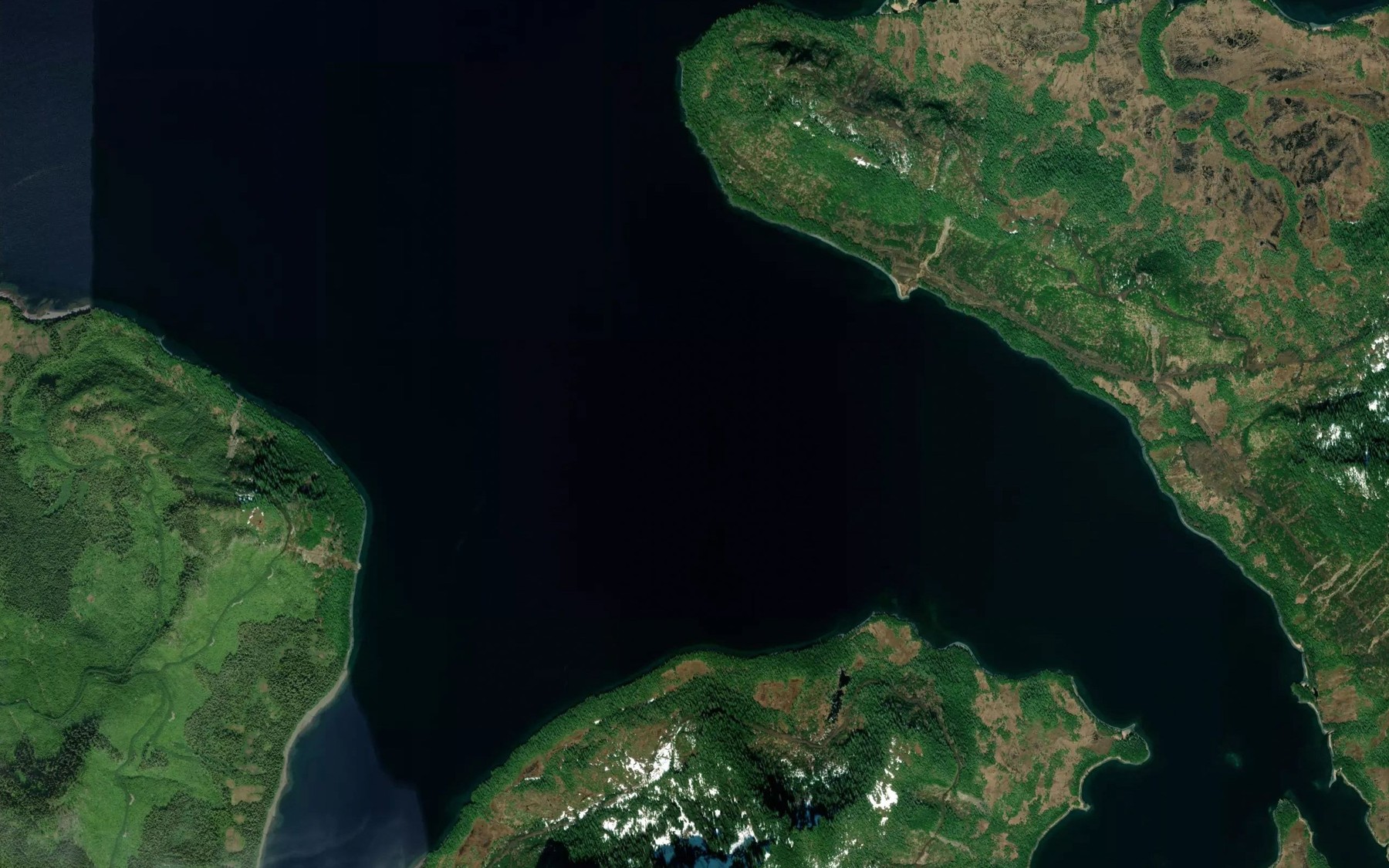Satellite map of the Two Moon Bay