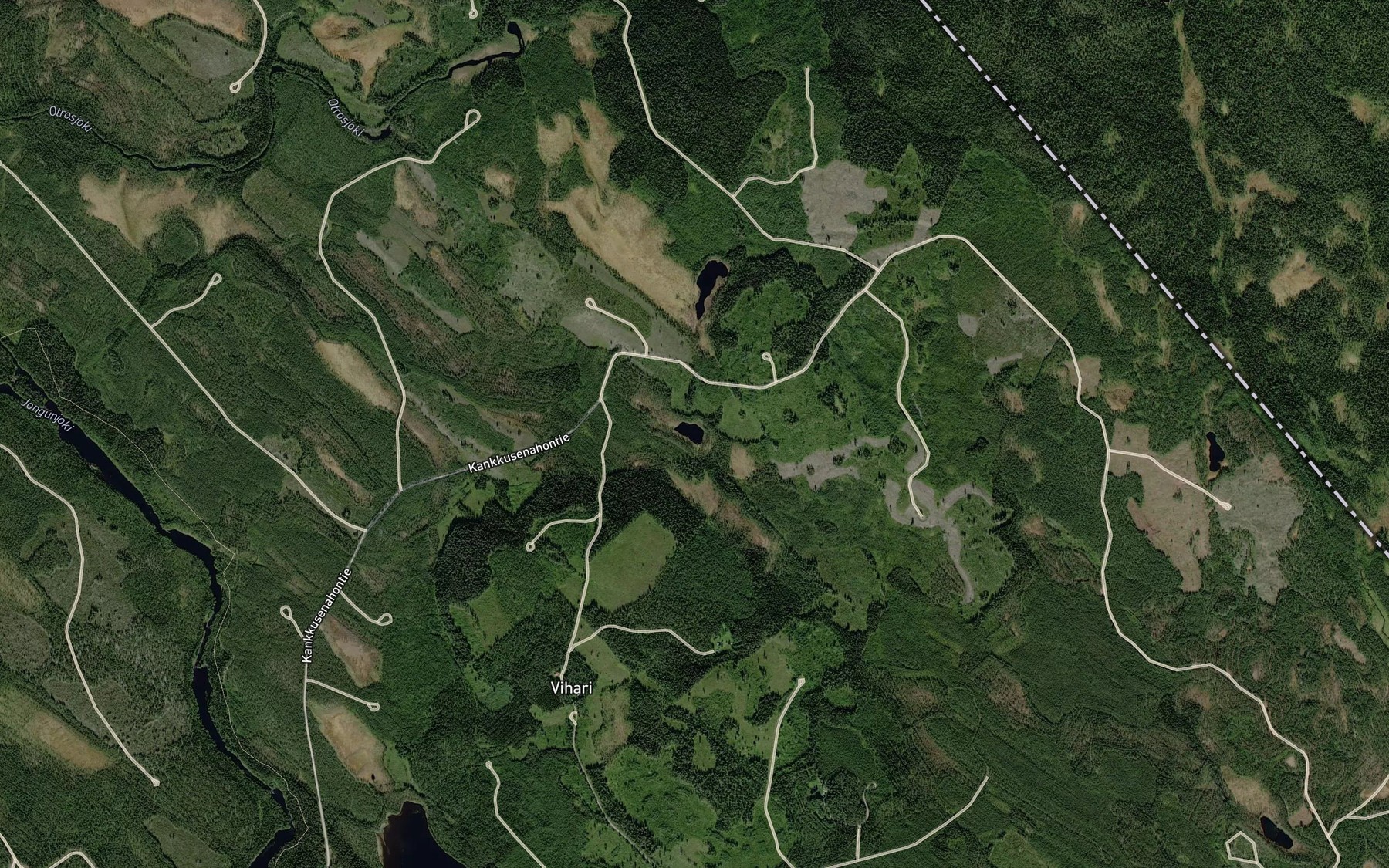Satellite map of the Mustalampi