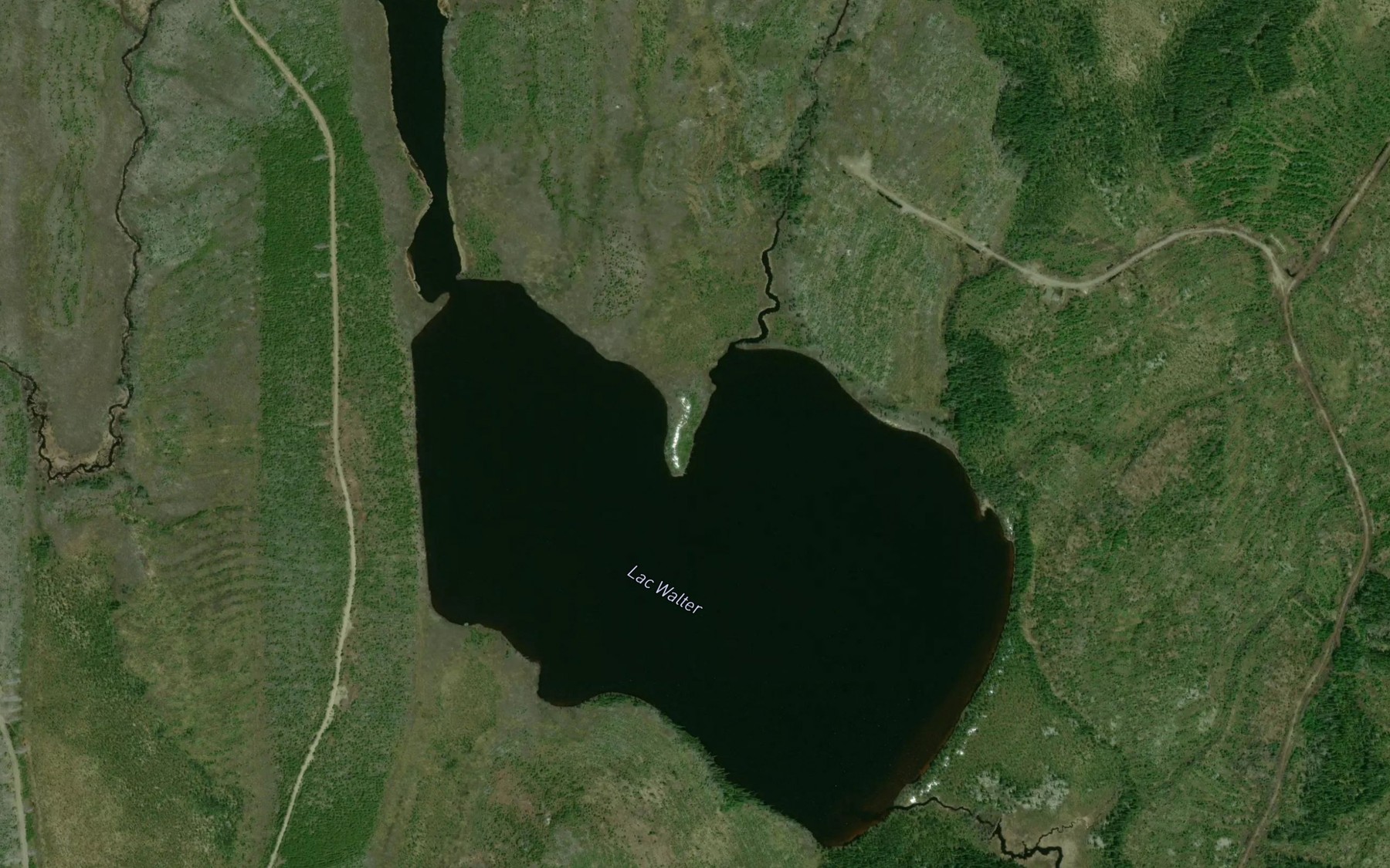 Satellite map of the Lac Walter