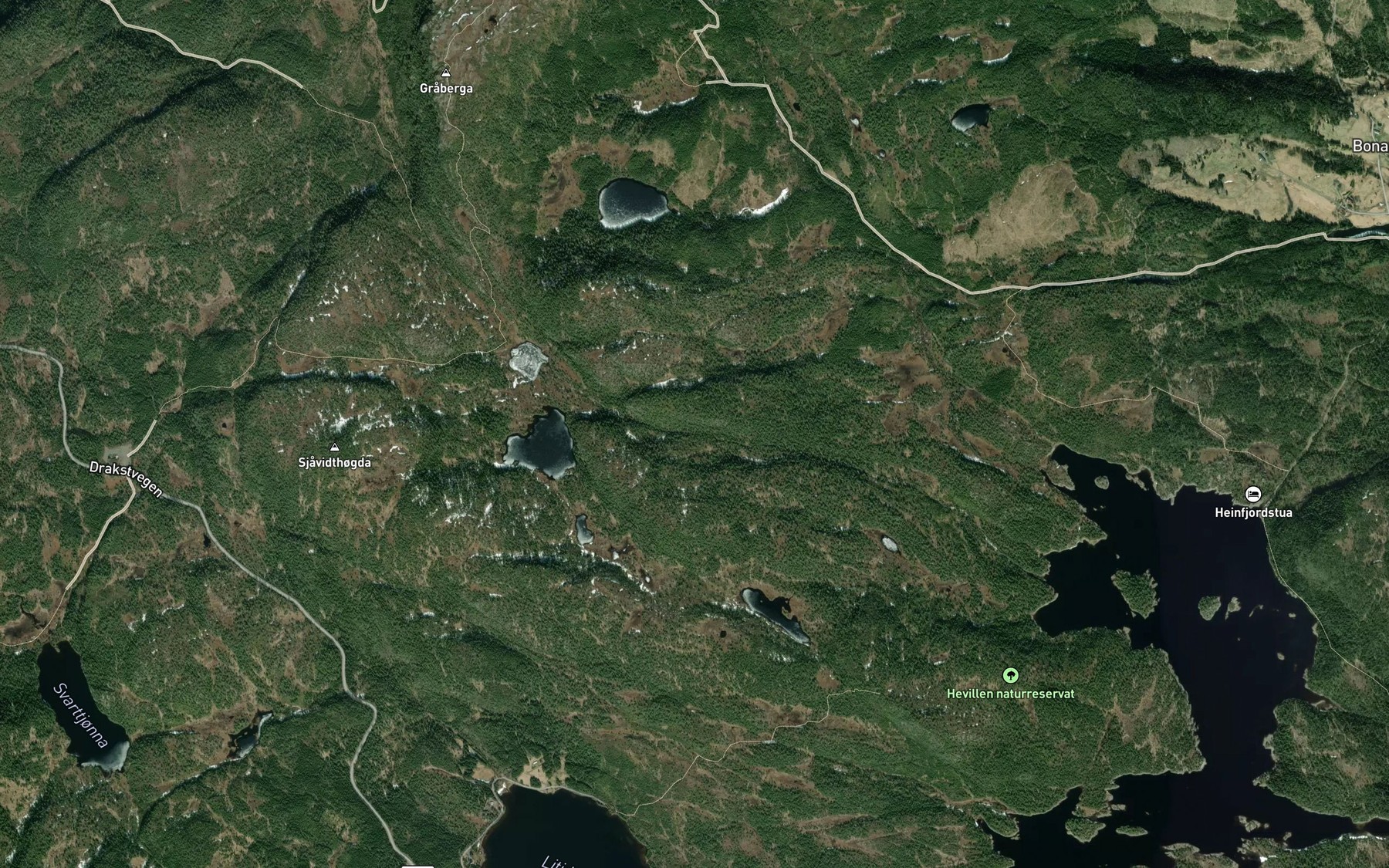 Satellite map of the Bjornstadtjornbekken