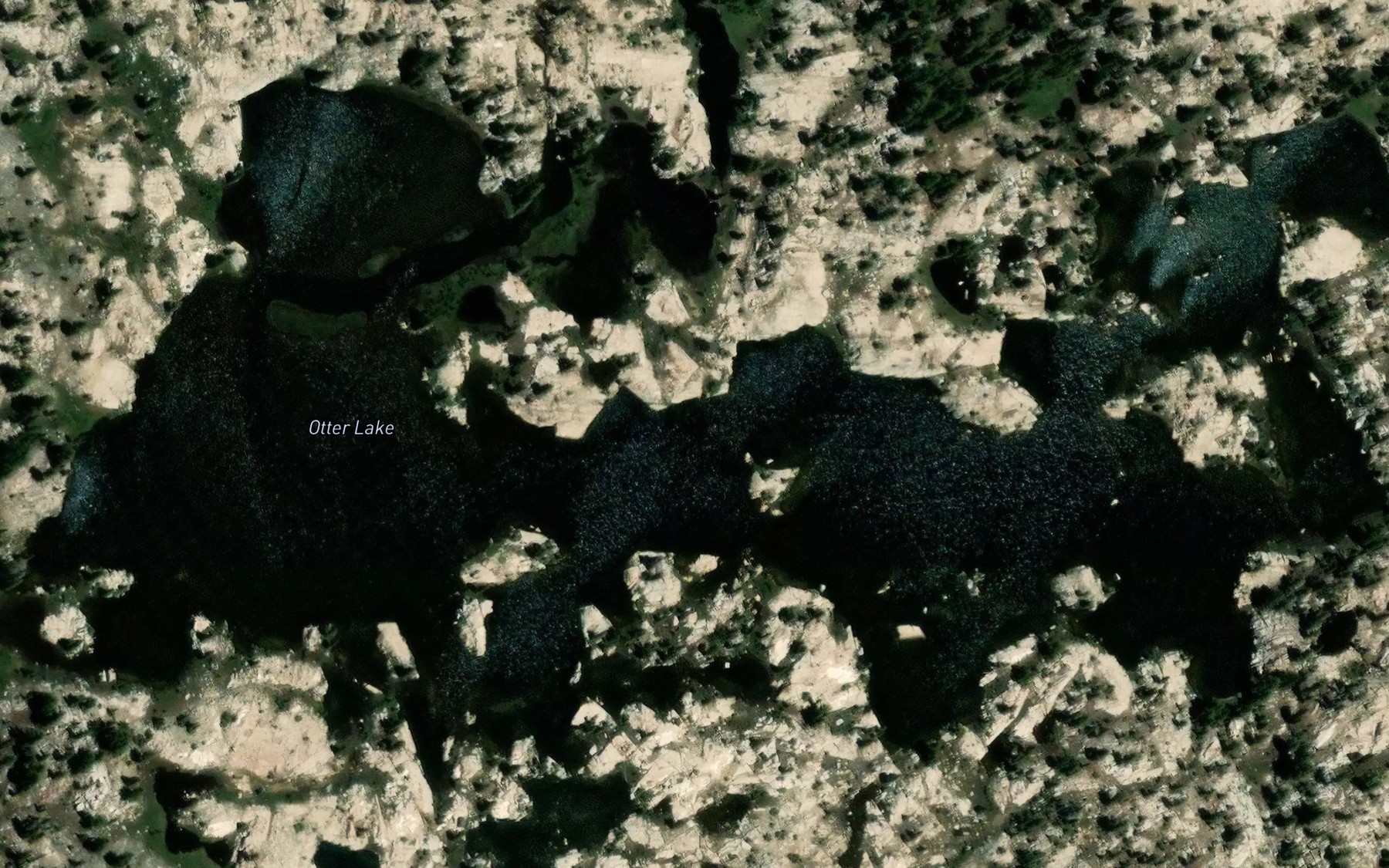 Satellite map of the Otter Lake