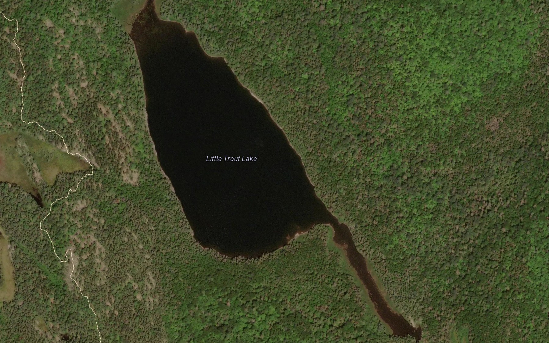 Satellite map of the Little Trout Lake