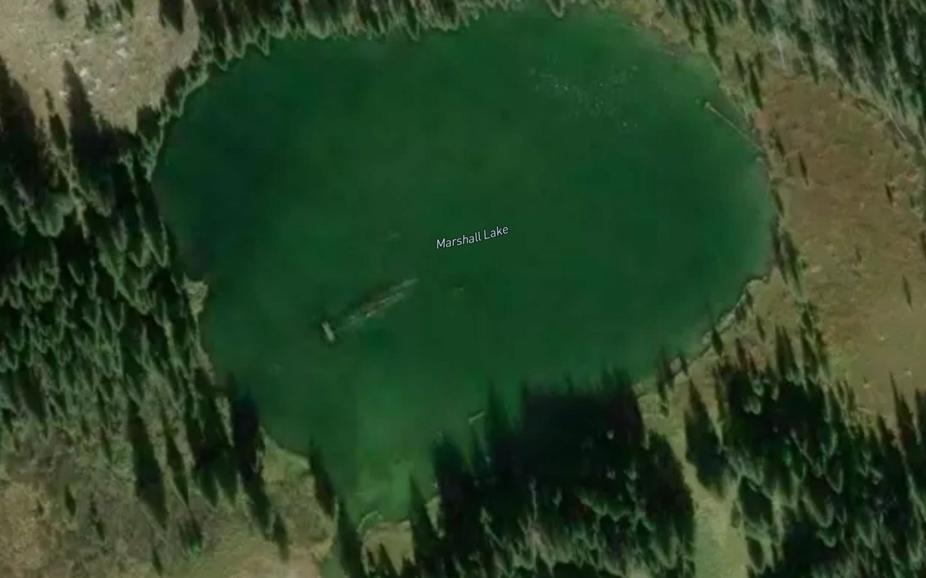 Satellite map of the Marshall Lake
