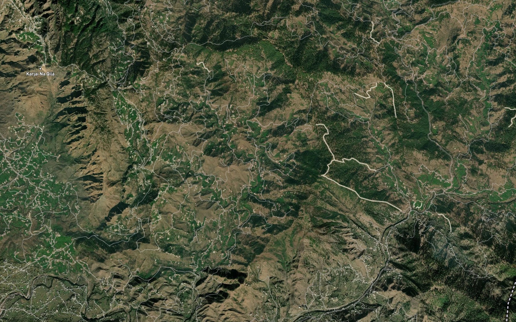 Satellite map of the Mojuta Nala