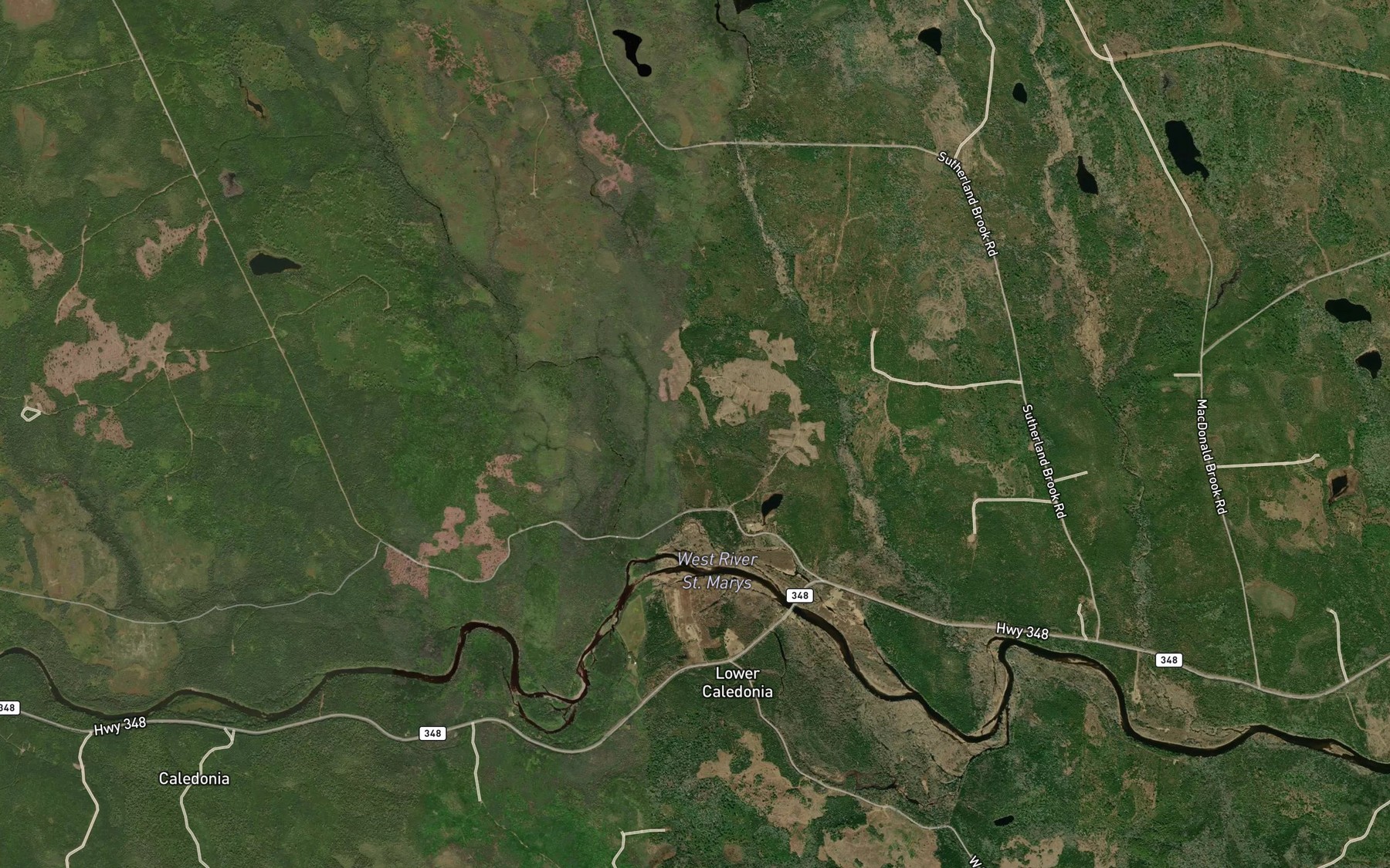 Satellite map of the Barren Brook Pool