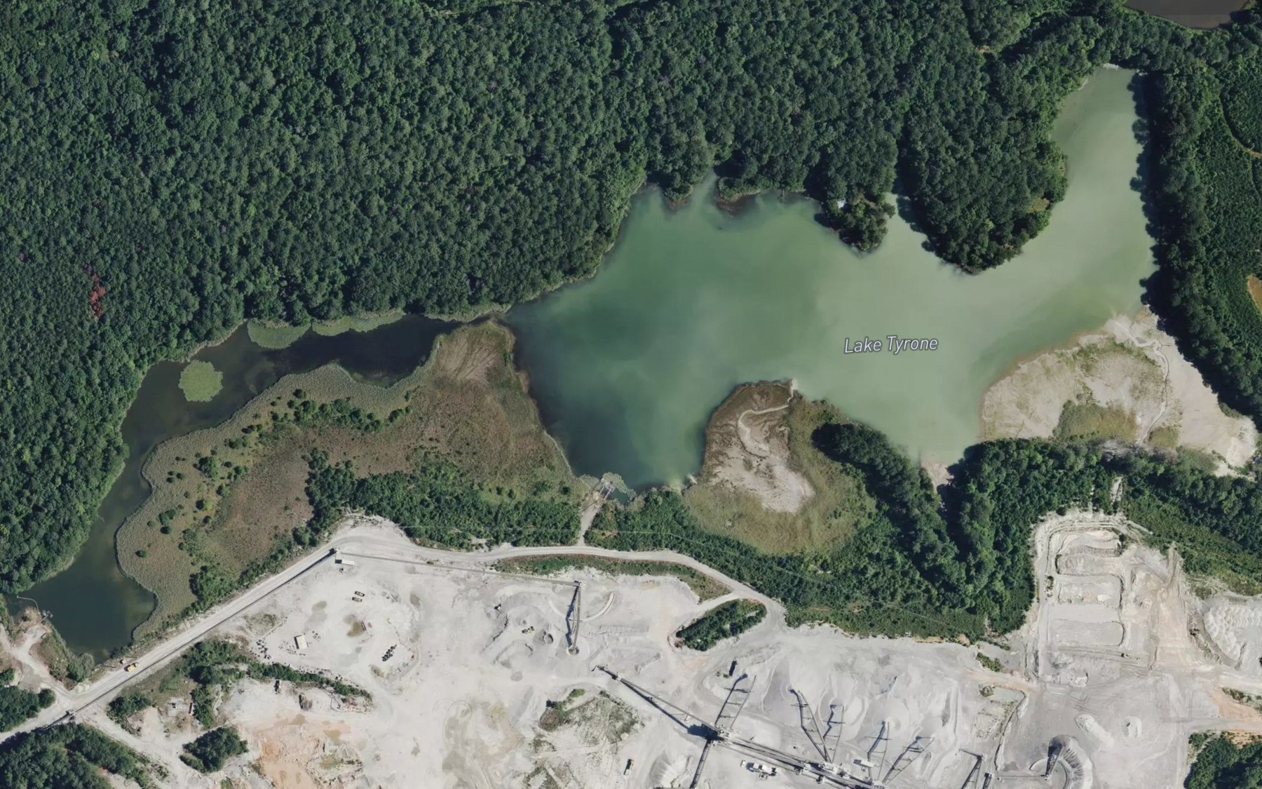 Satellite map of the Lake Tyrone