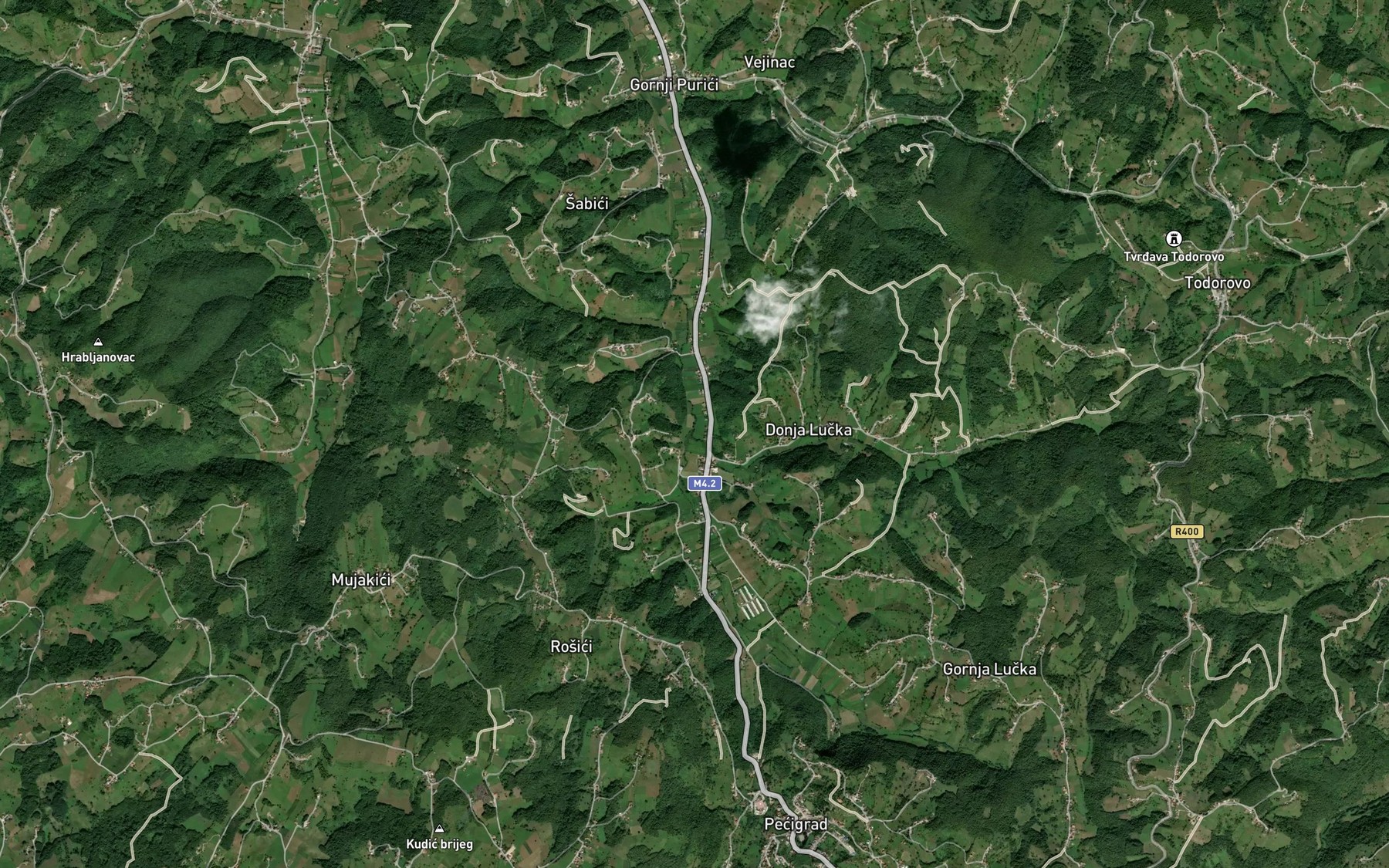 Satellite map of the Hasanov Potok
