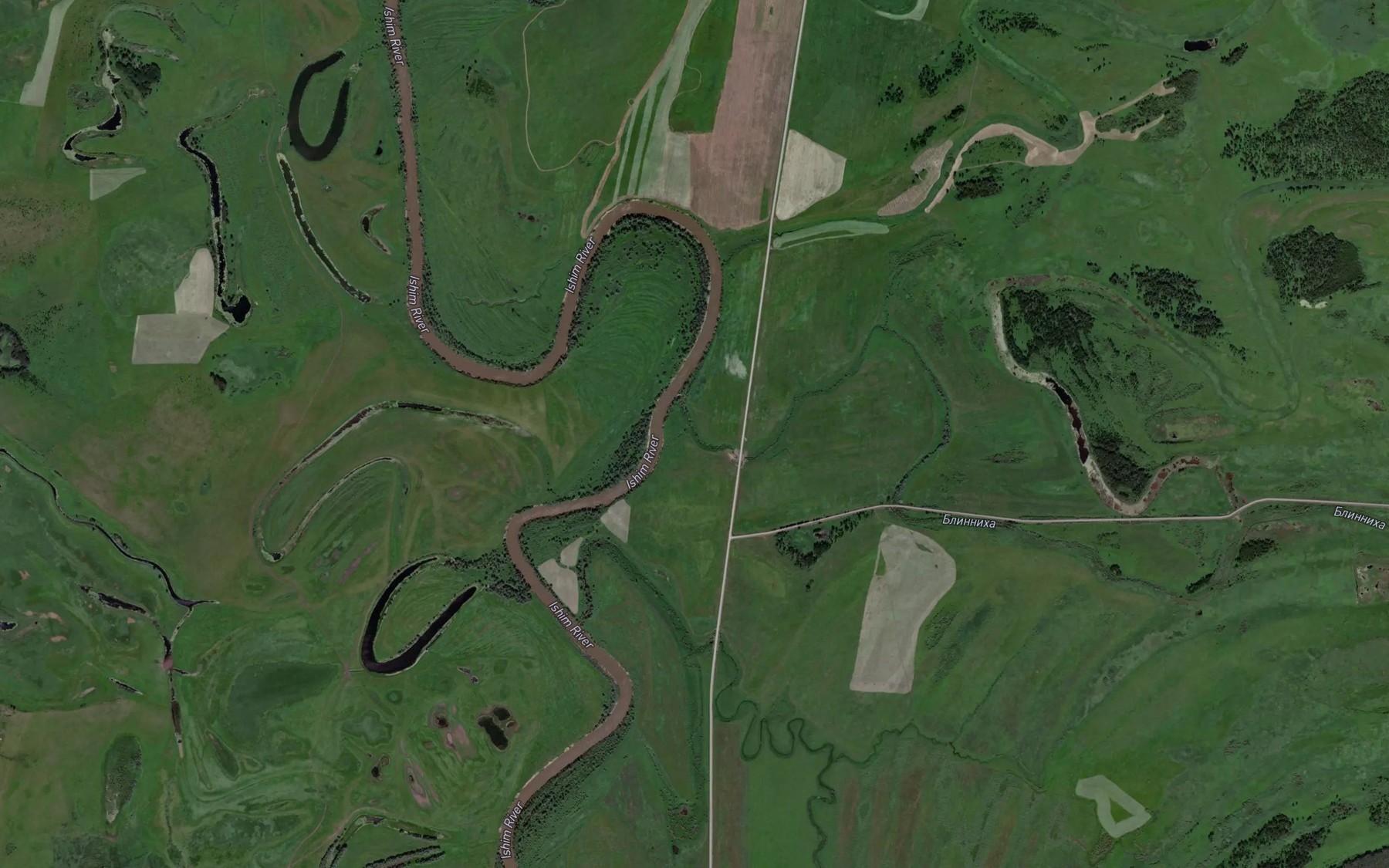 Satellite map of the Blinikha