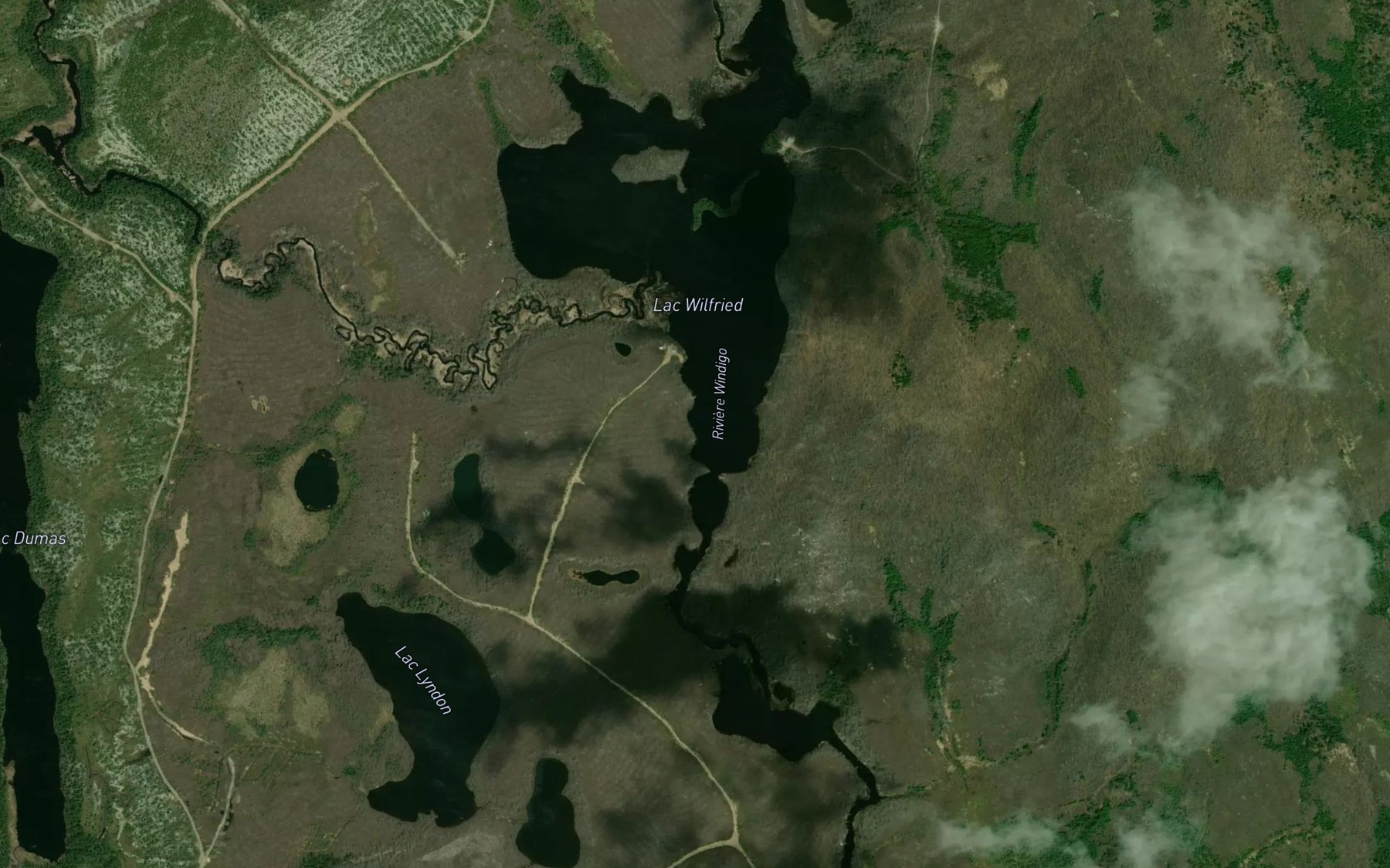 Satellite map of the Lac Wilfried