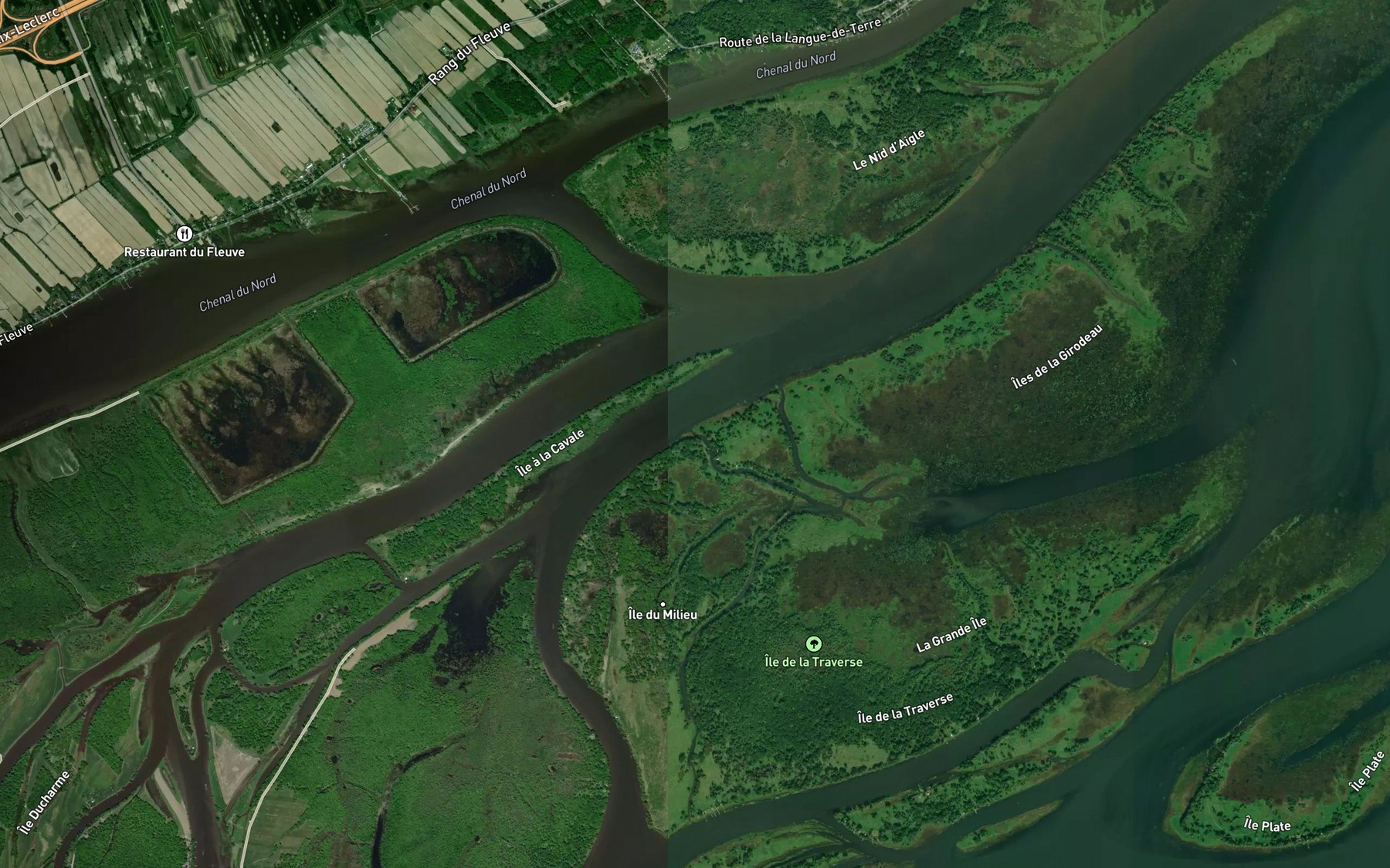 Satellite map of the Rigolet Cardin