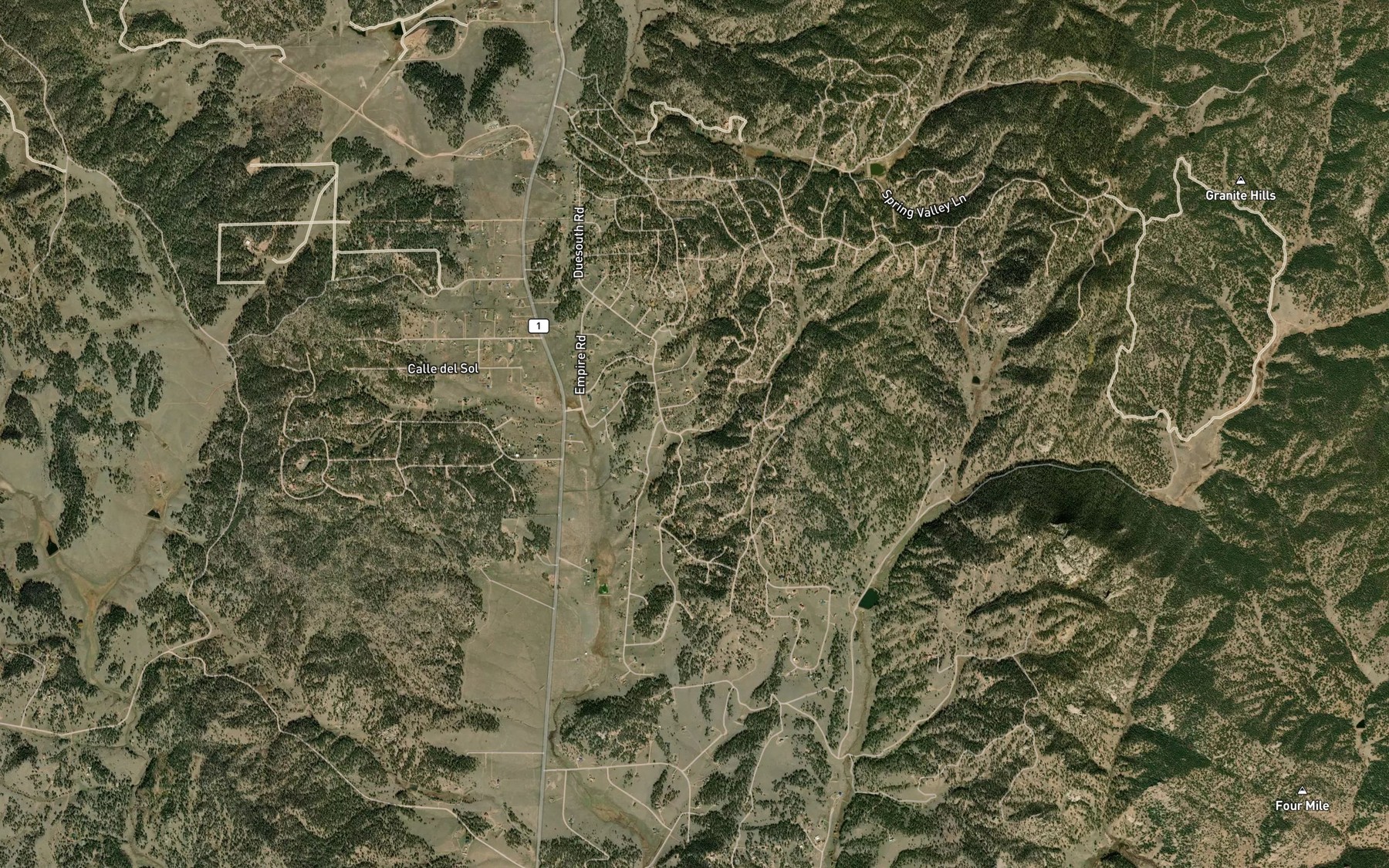 Satellite map of the Starlight Pond