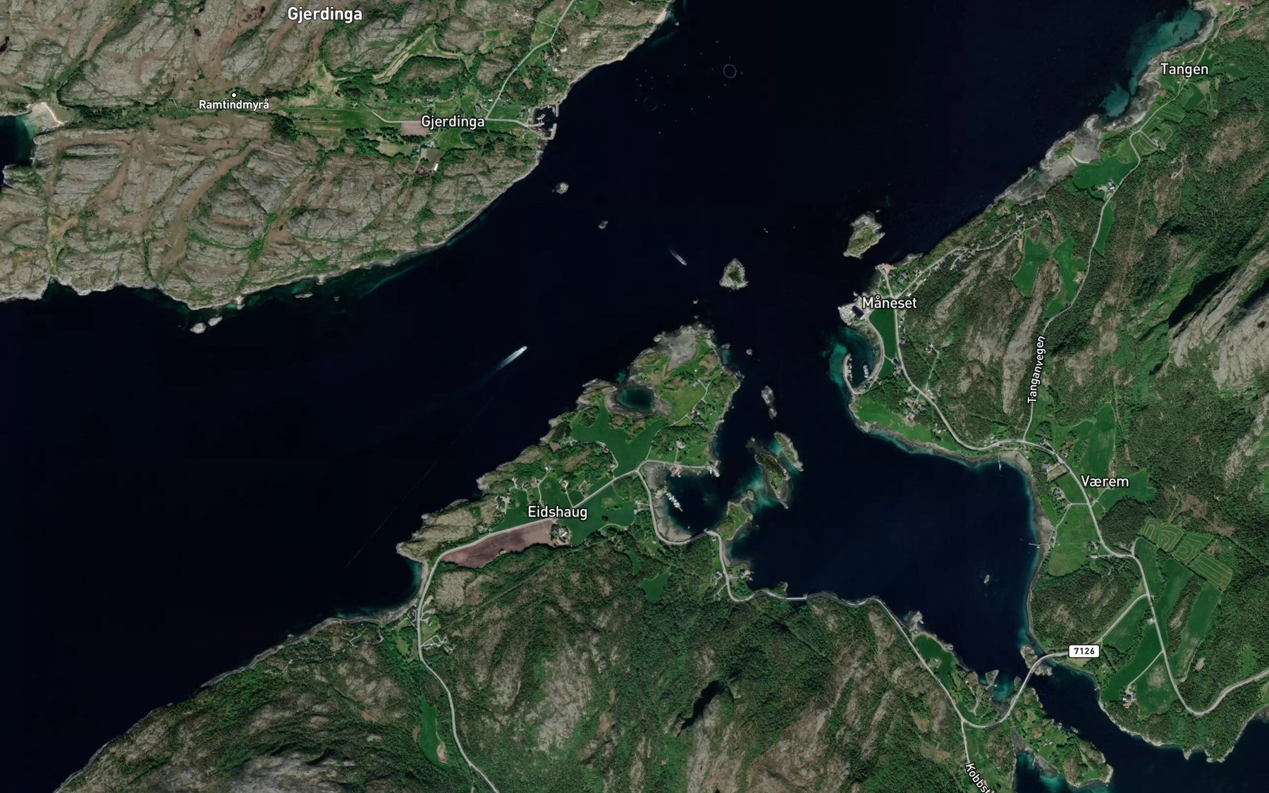 Satellite map of the Litlhamna