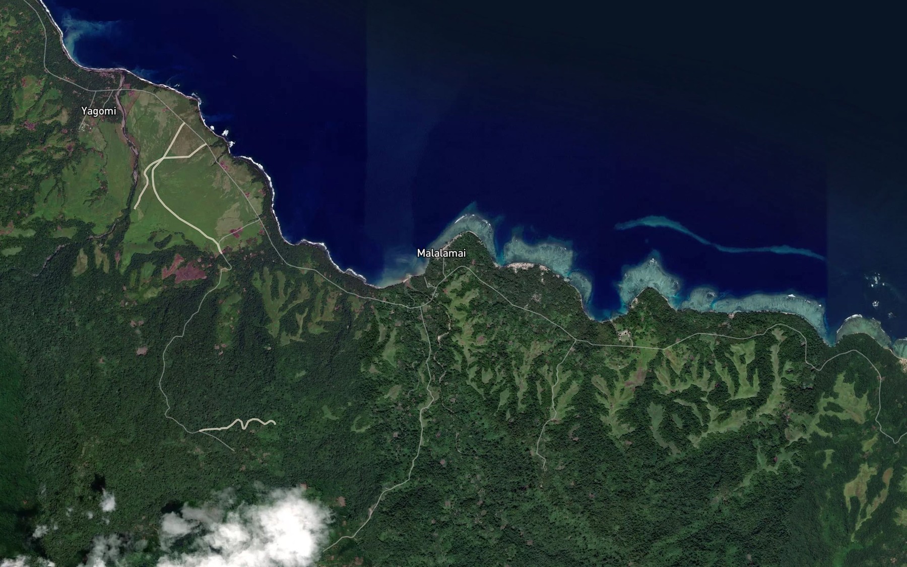 Satellite map of the Sama River