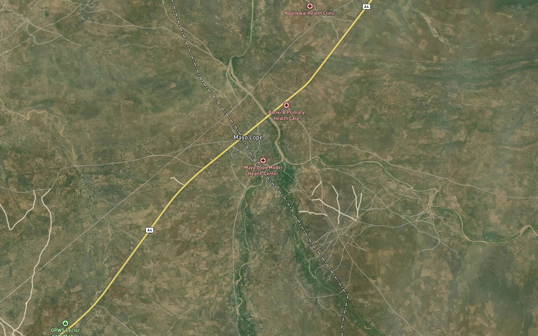 Satellite map of the River Male
