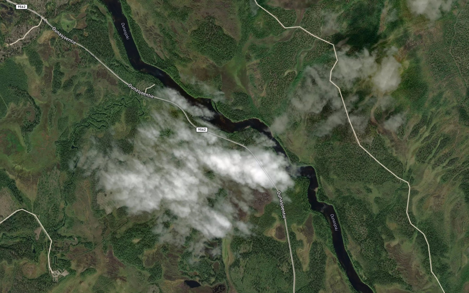 Satellite map of the Saivojoki