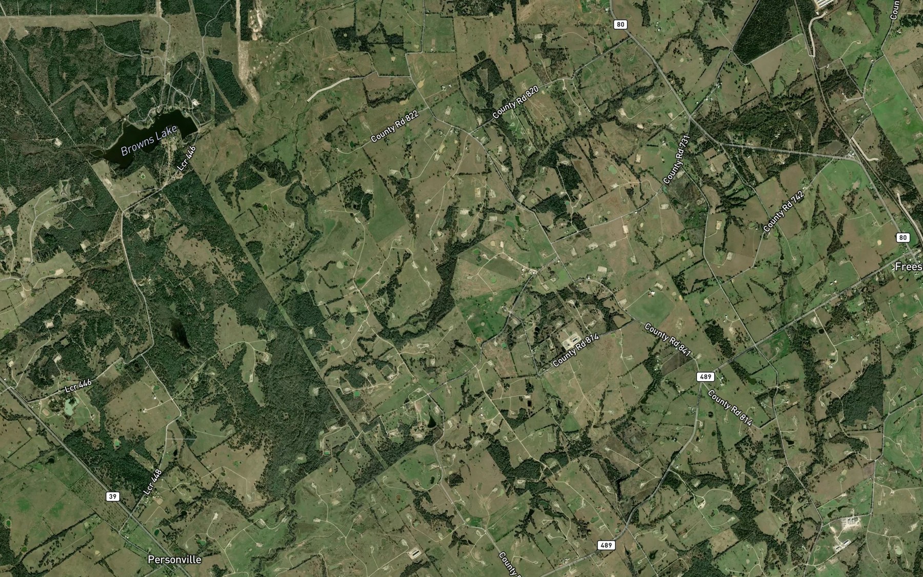 Satellite map of the Mill Branch