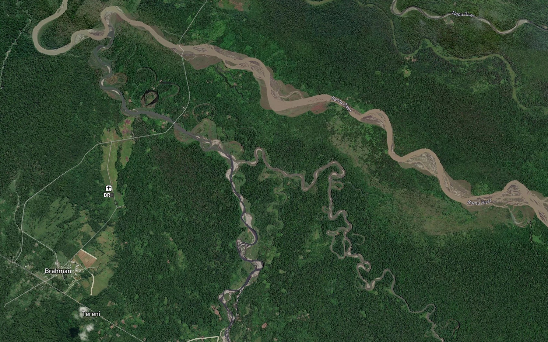 Satellite map of the Marea River