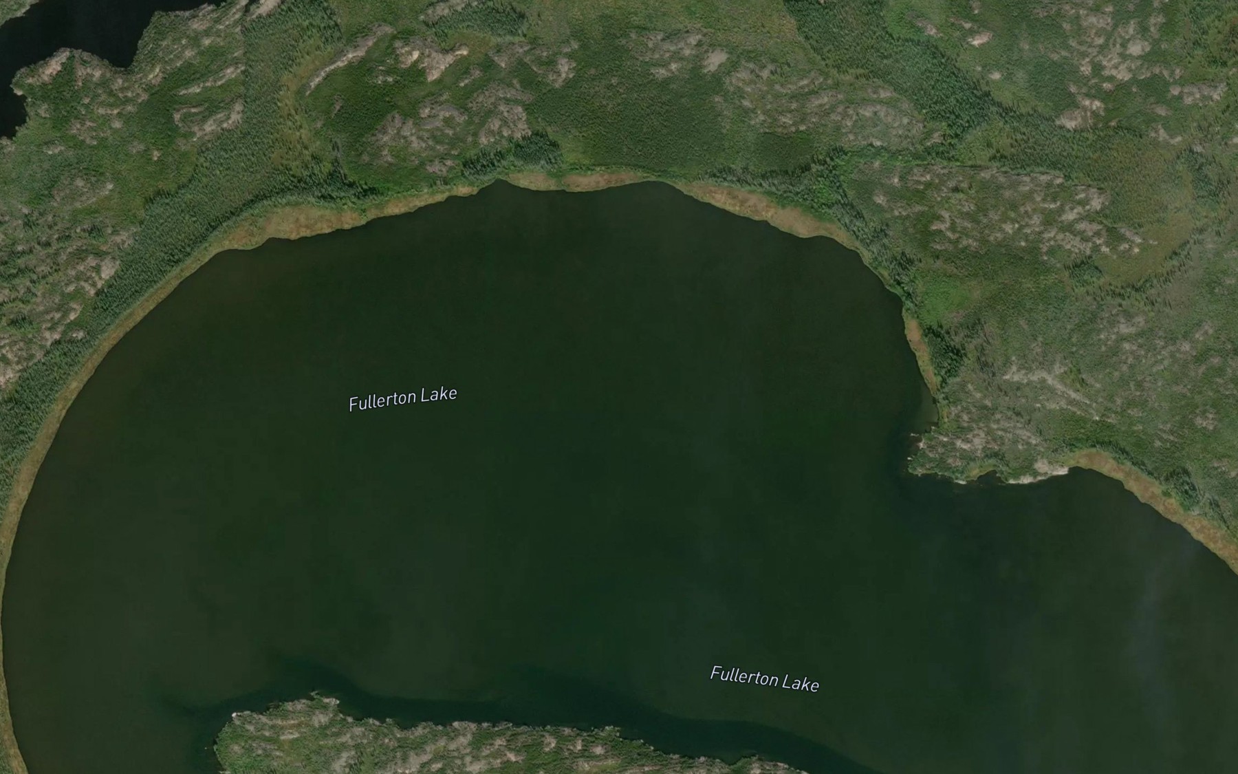Satellite map of the Fullerton Lake