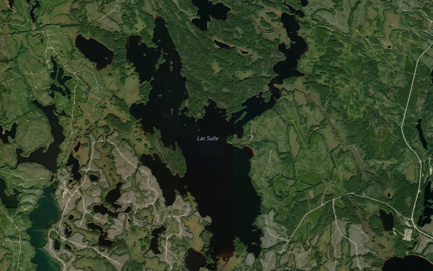 Satellite map of the Lac Sulte