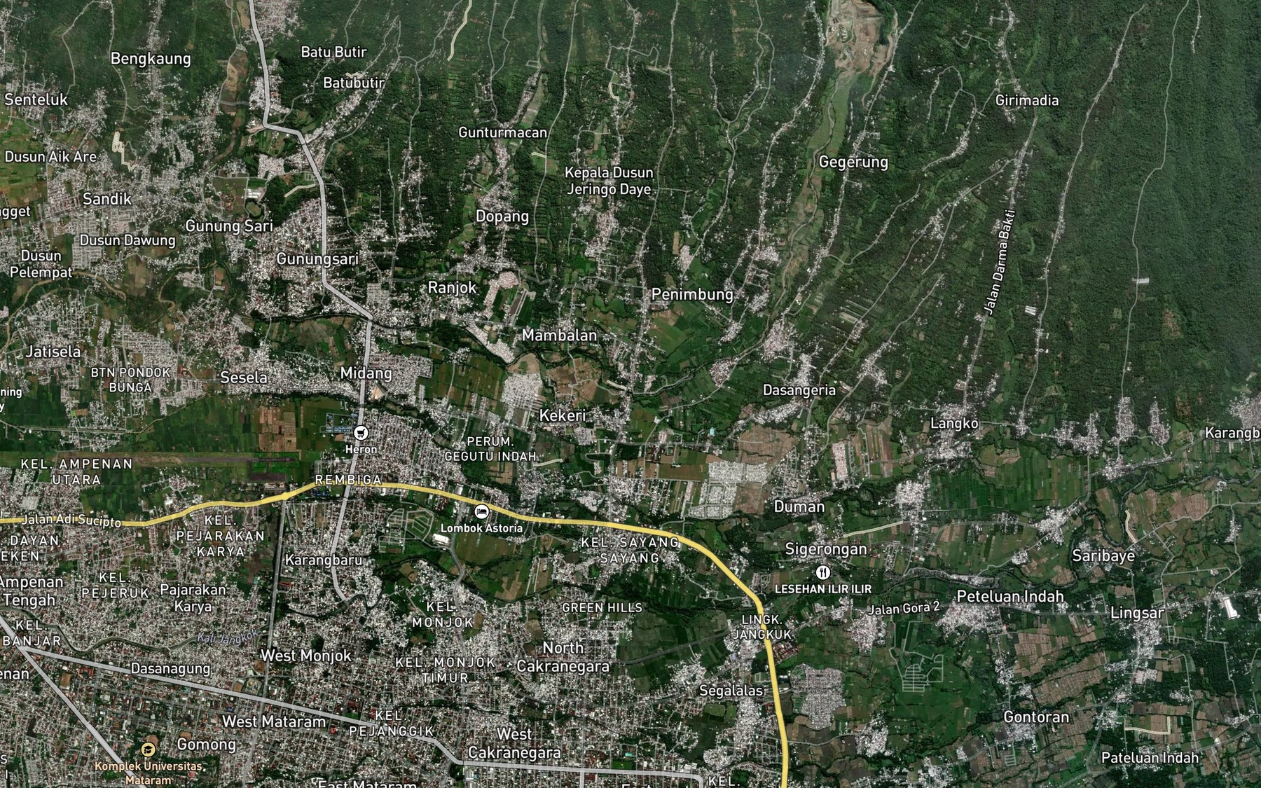 Satellite map of the Kokok Memakak