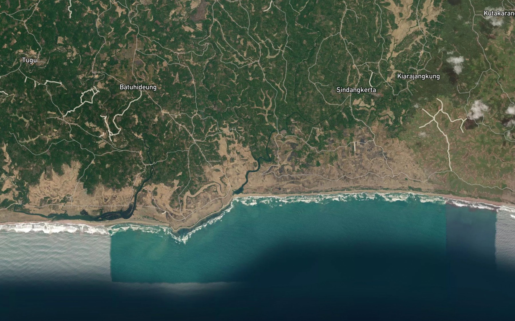 Satellite map of the Ci Teluk Barat