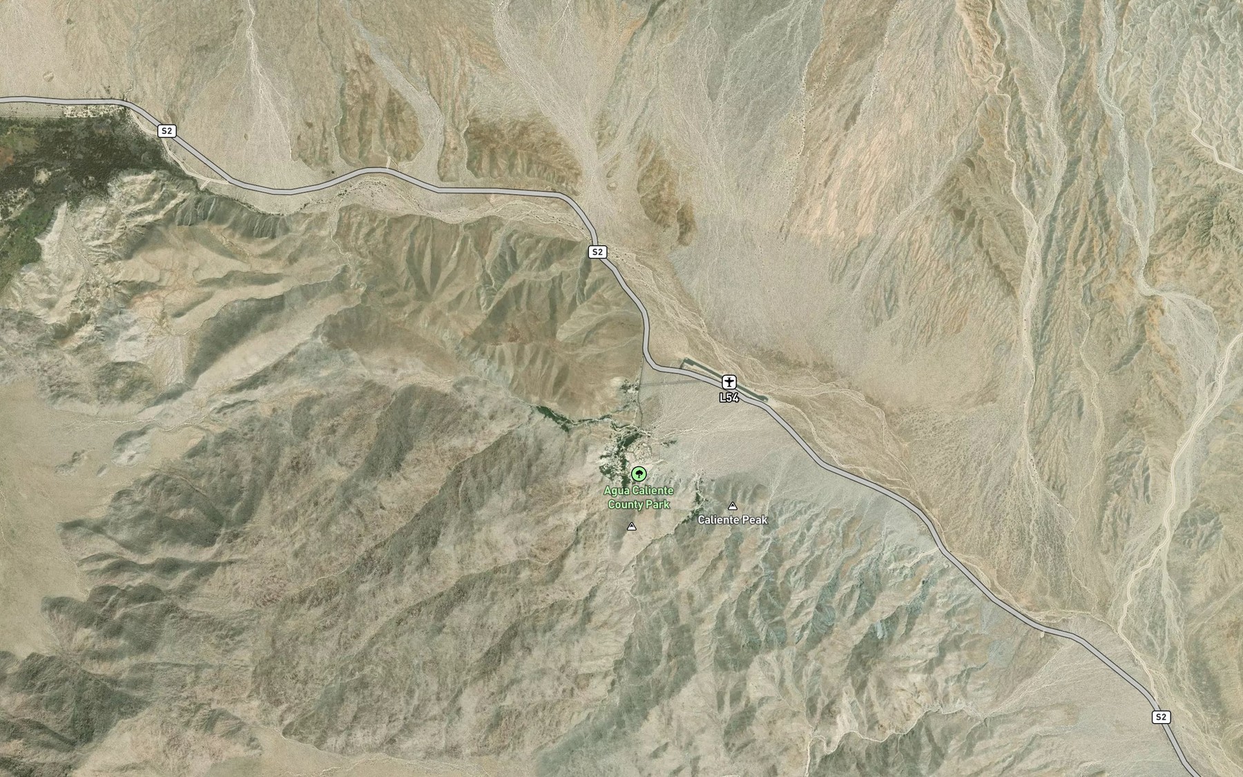 Satellite map of the Burro Spring