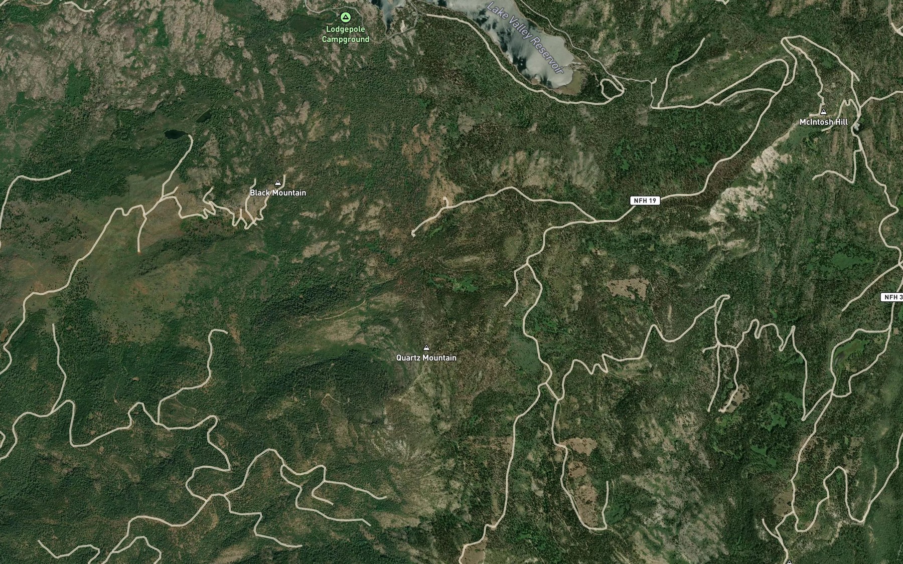 Satellite map of the Meadow Spring