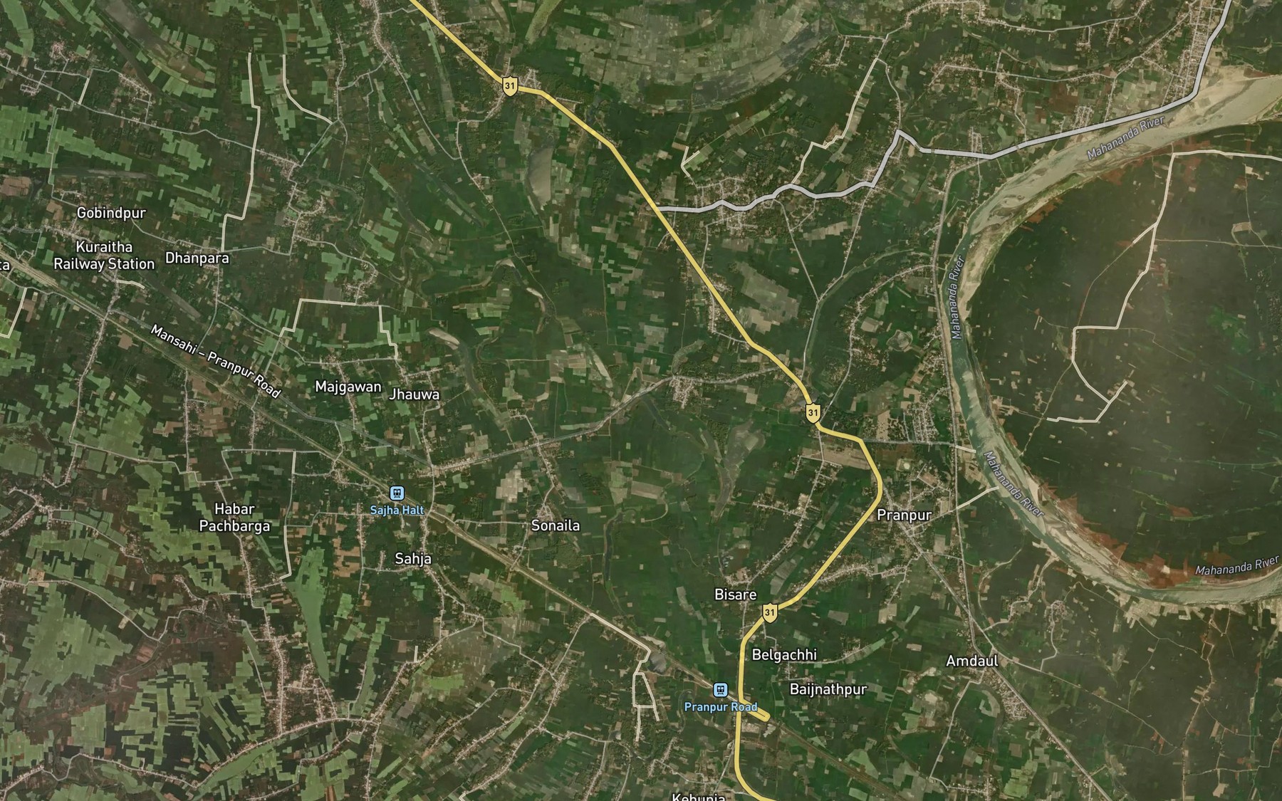 Satellite map of the Gidri Nadi